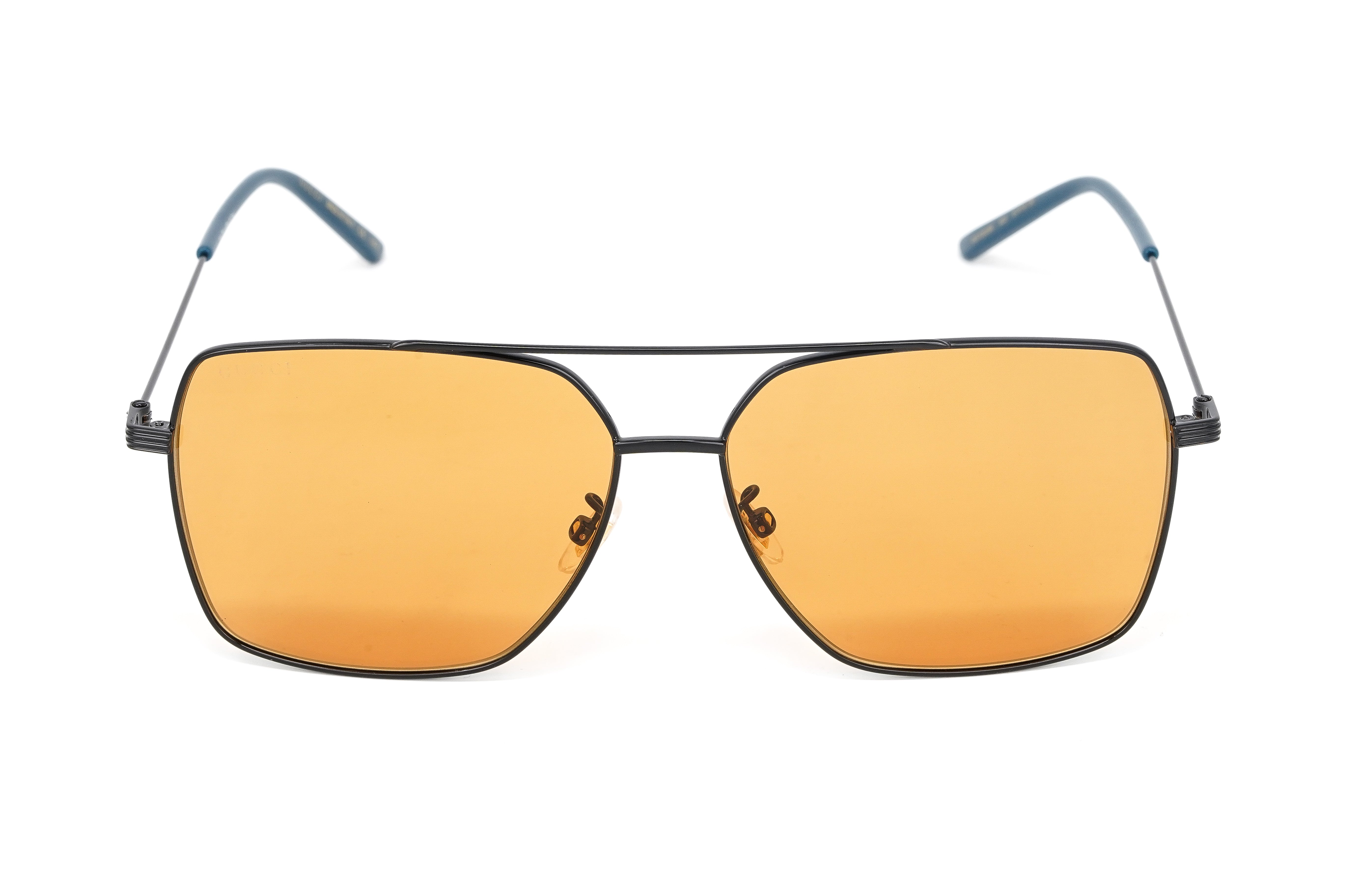 Gucci Men's Sunglasses Square Pilot Black Orange GG1053SK-003 61-GR8 Sunglasses