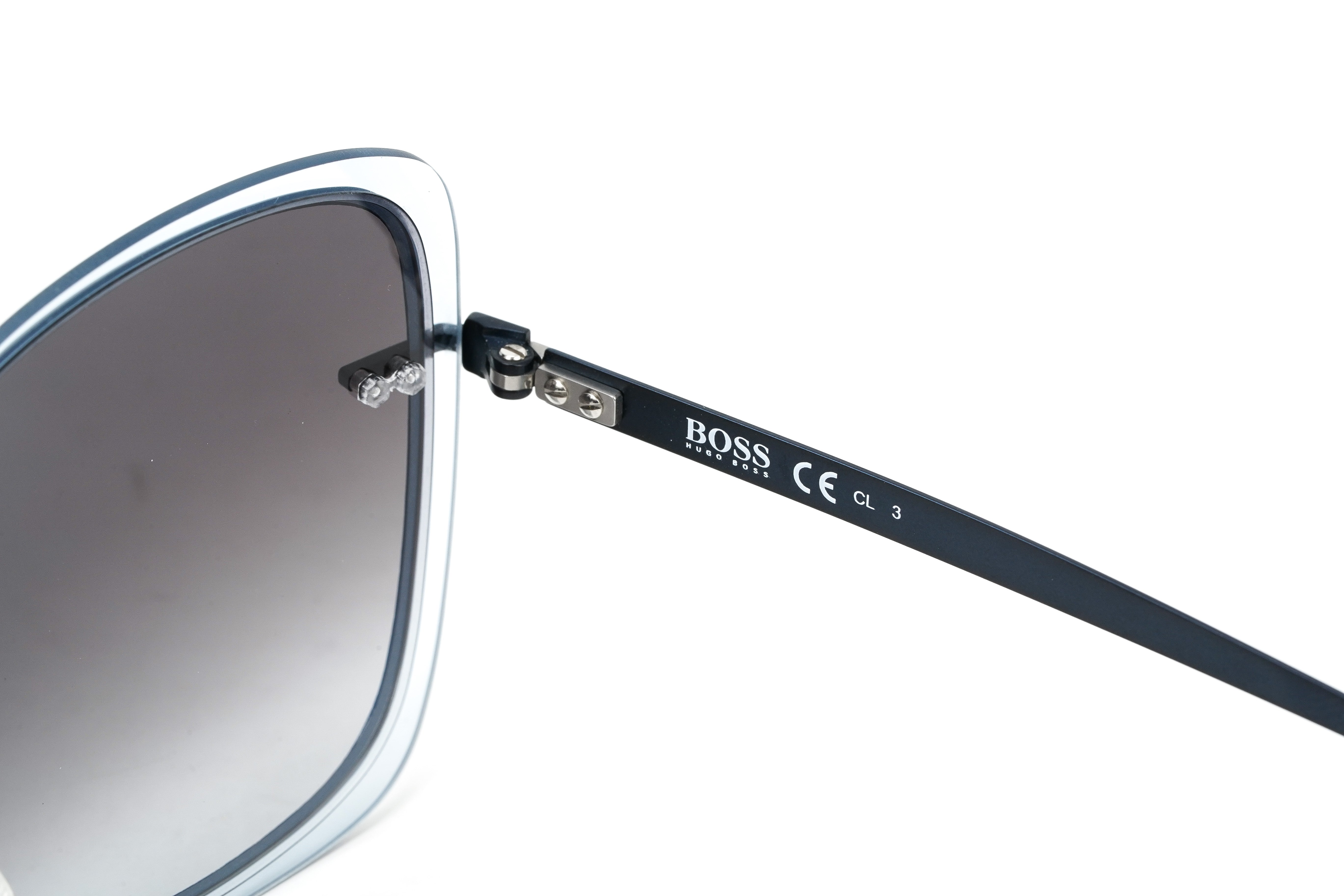 Boss by BOSS Women's Sunglasses Square Rimless Blue/Grey 1167/S PJP/GO-GR8 Sunglasses