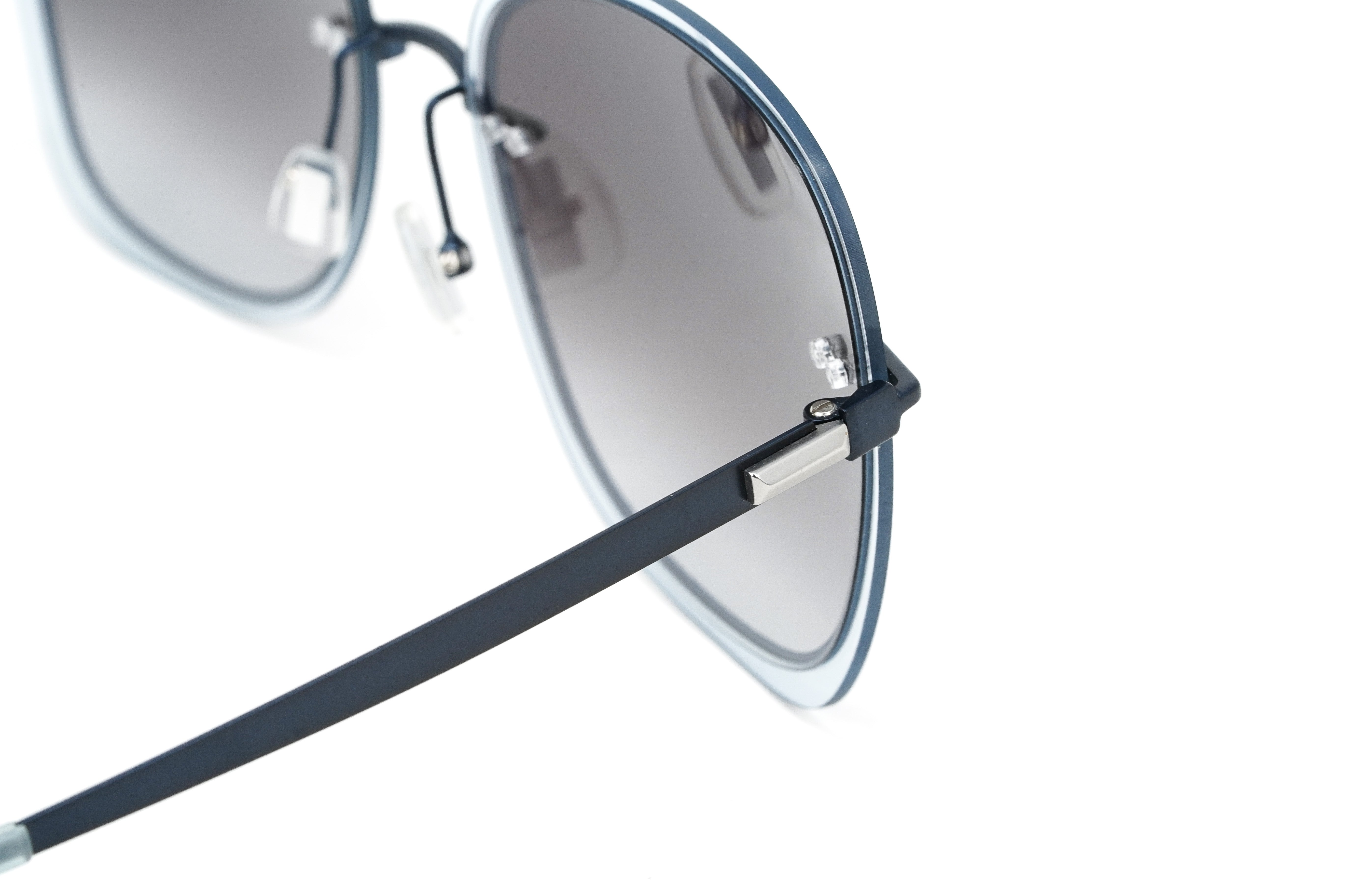 Boss by BOSS Women's Sunglasses Square Rimless Blue/Grey 1167/S PJP/GO-GR8 Sunglasses