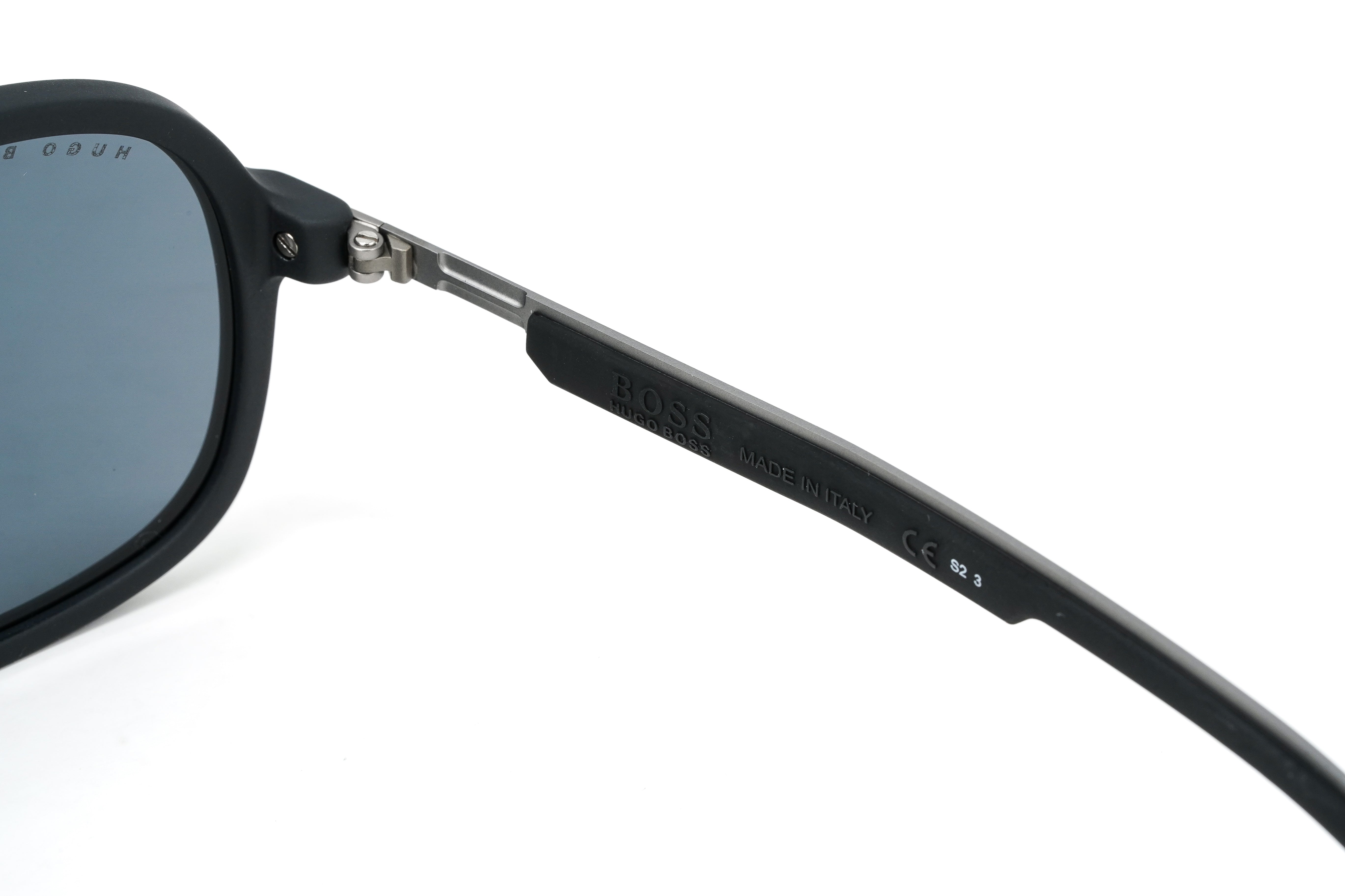 Boss by BOSS Men's Sunglasses Pilot Black/Grey 1200/N/S TI7 63-GR8 Sunglasses