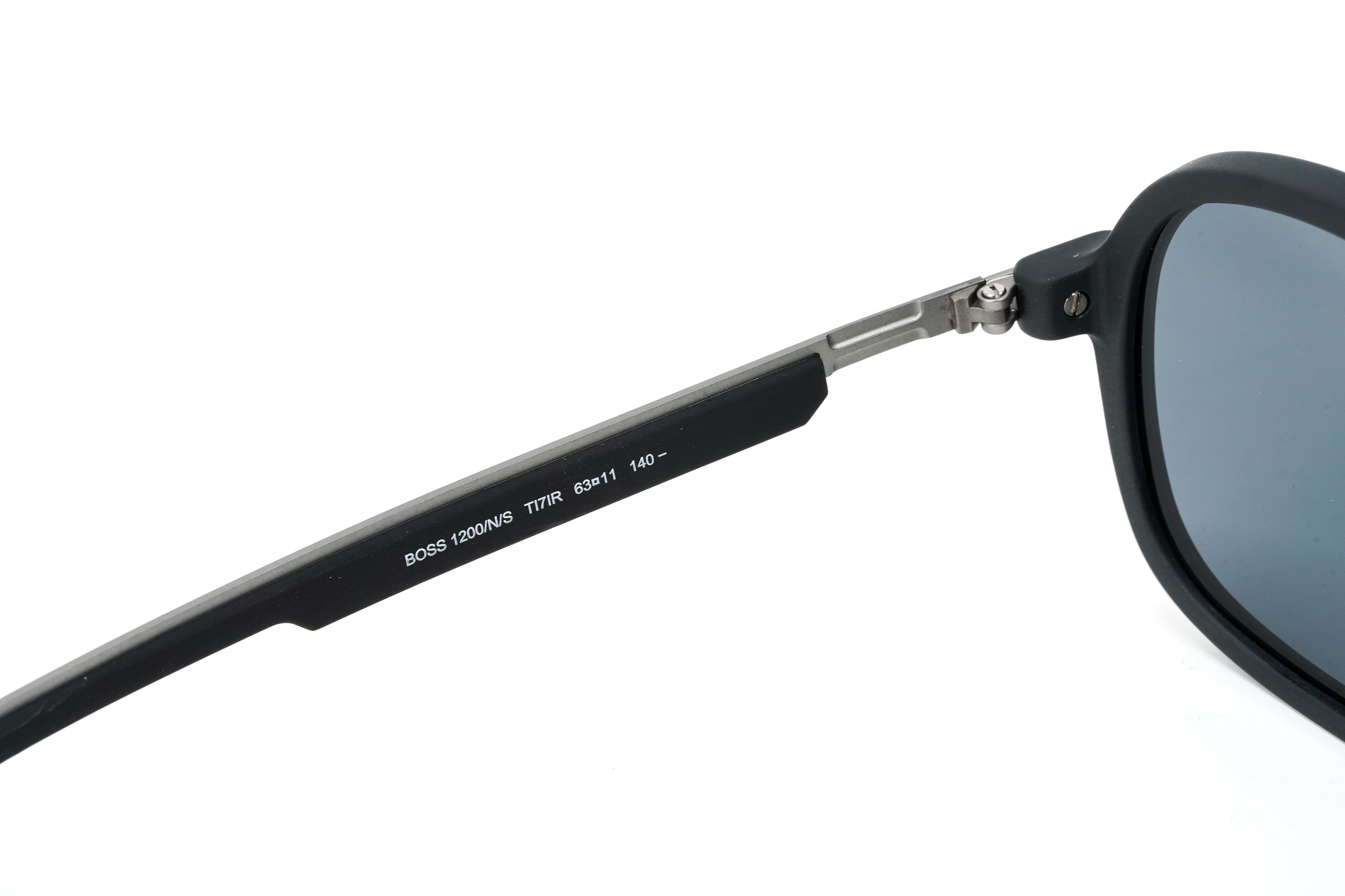 Boss by BOSS Men's Sunglasses Pilot Black/Grey 1200/N/S TI7 63-GR8 Sunglasses