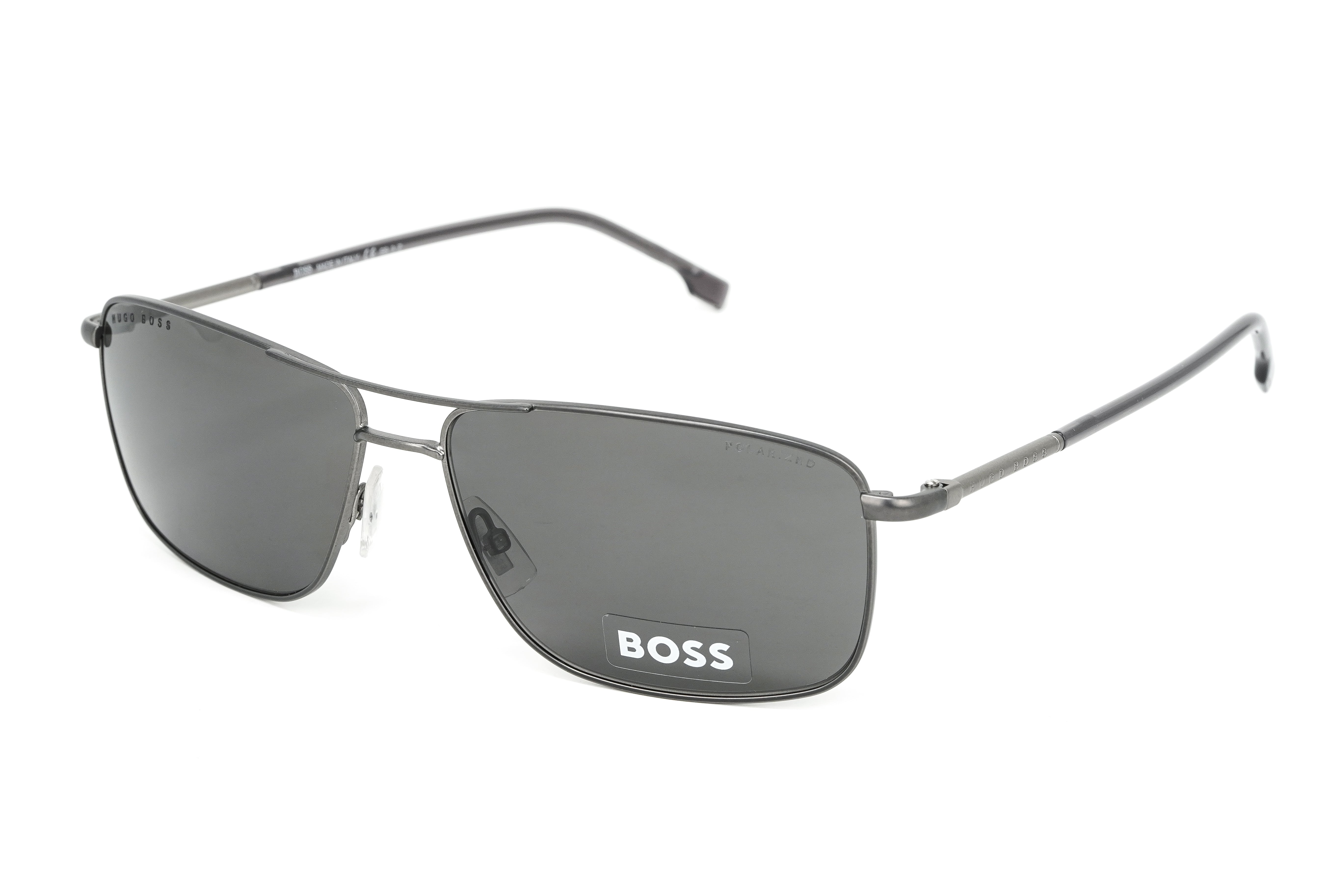 Boss by BOSS Men's Sunglasses Browline Matte Ruthenium/Grey 1227/U/S R80/M9-GR8 Sunglasses
