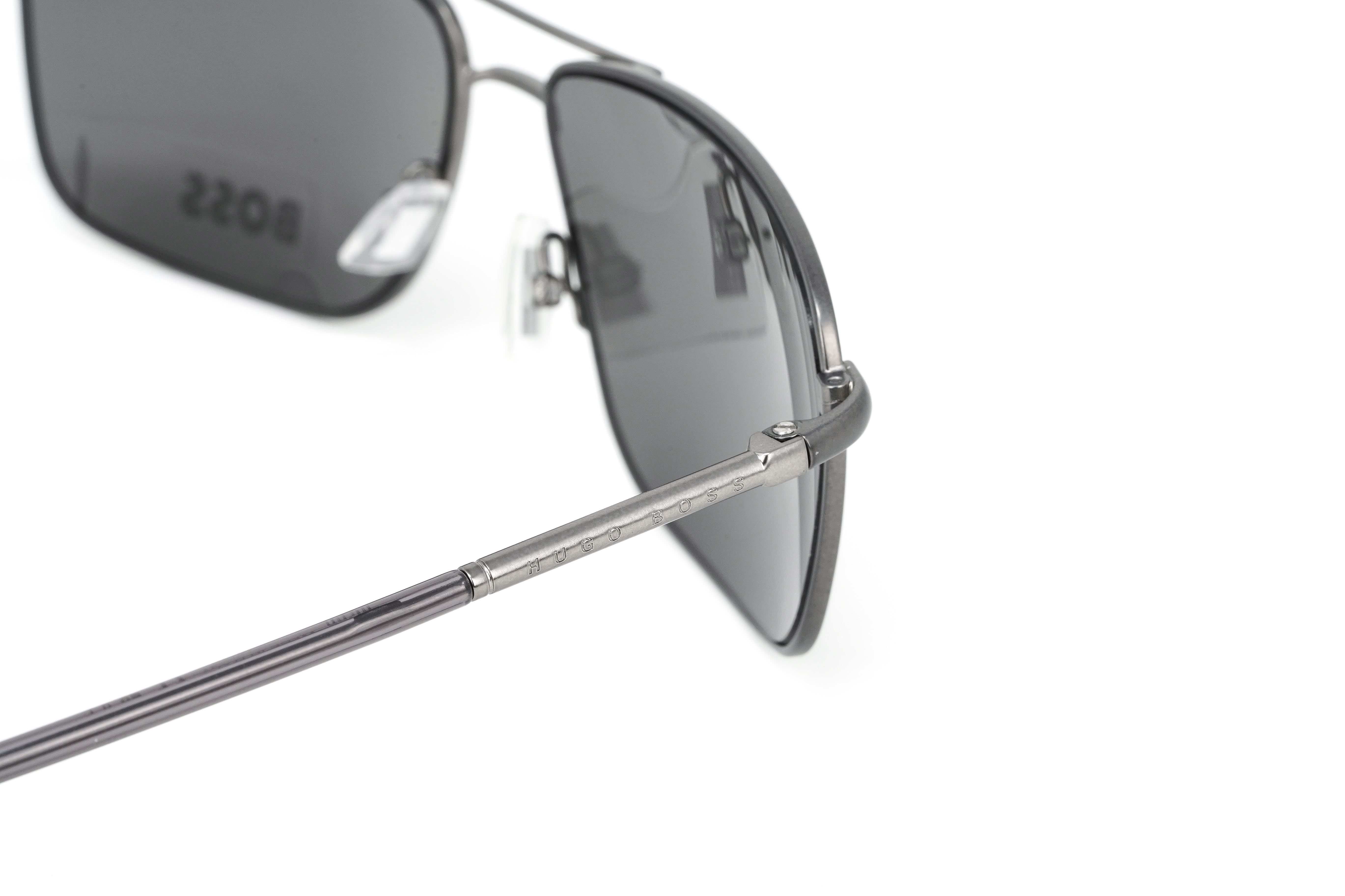 Boss by BOSS Men's Sunglasses Browline Matte Ruthenium/Grey 1227/U/S R80/M9-GR8 Sunglasses