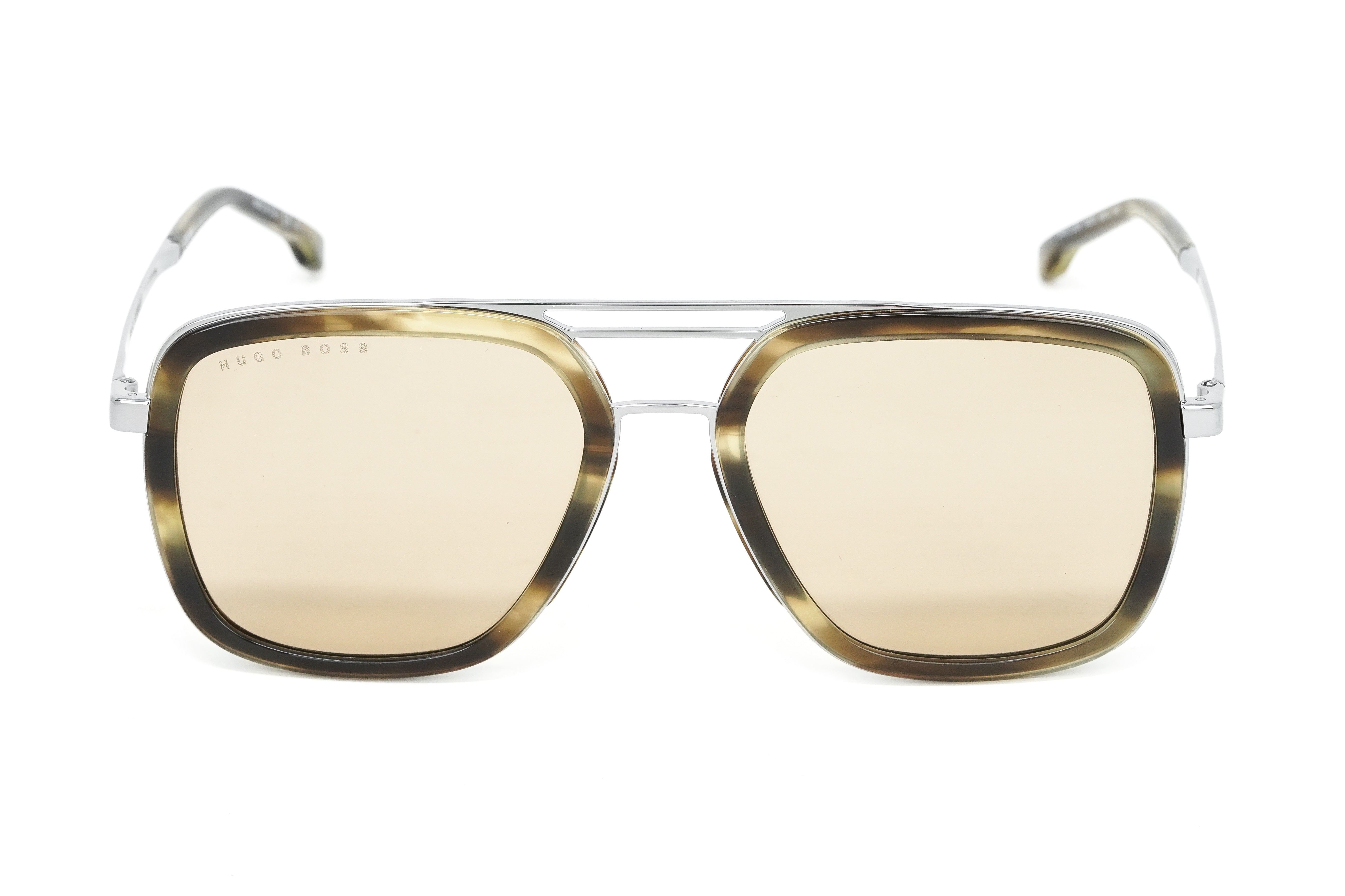 Boss by BOSS Men's Sunglasses Square Browline Tortoise/Brown 1235/S HR3 70-GR8 Sunglasses