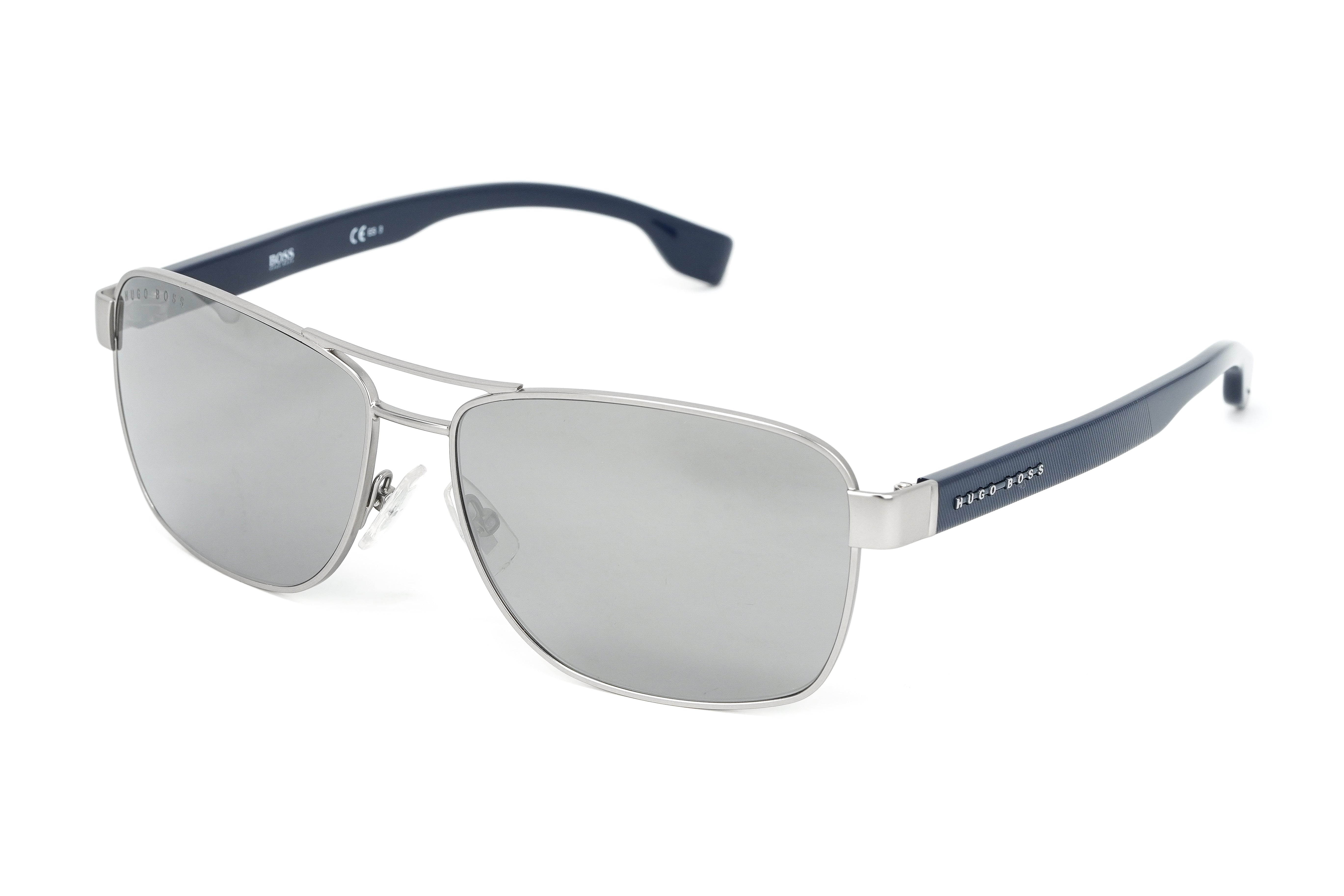 Boss by BOSS Men's Sunglasses Browline Blue/Silver 1240/S 9T9/T4 60-GR8 Sunglasses