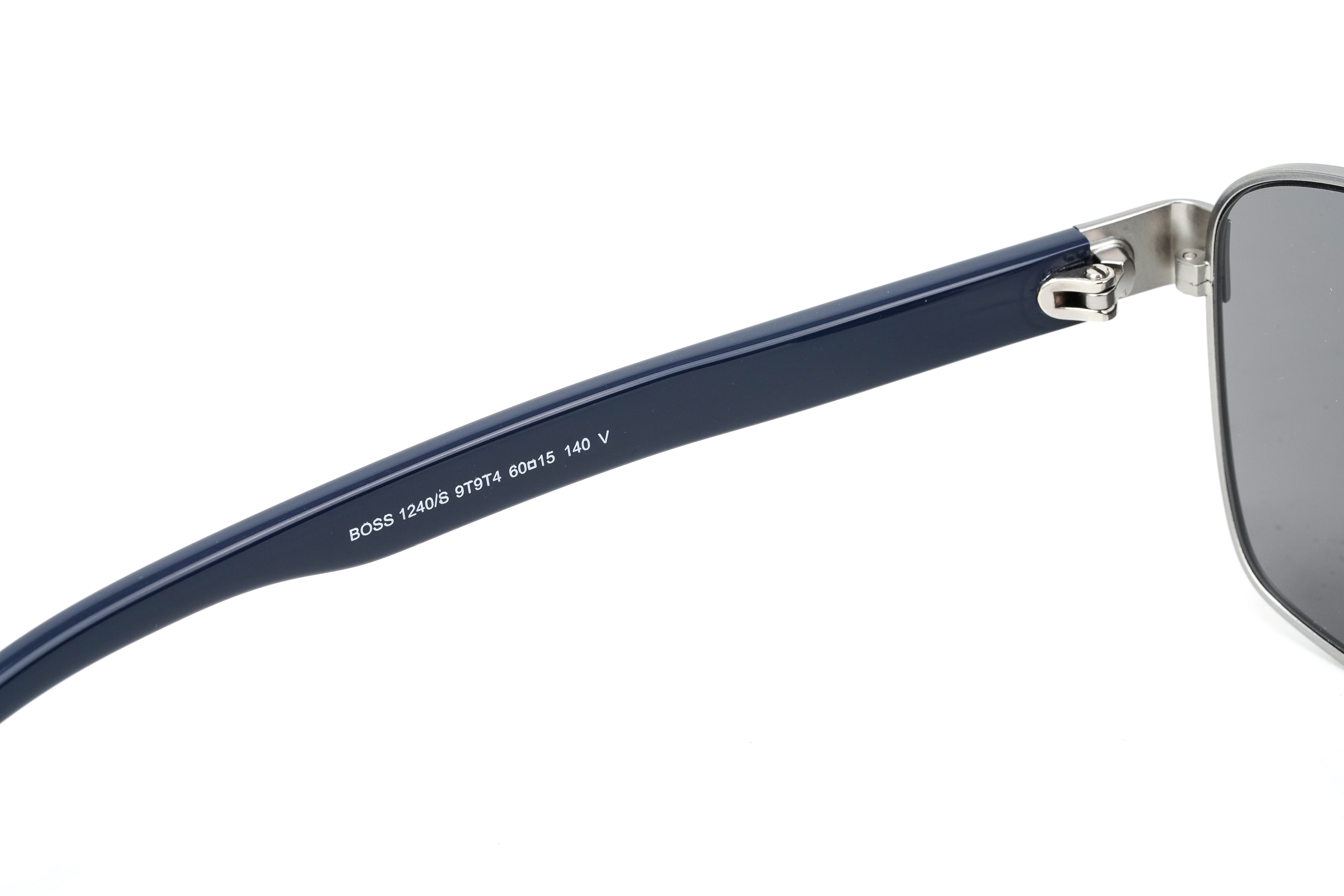 Boss by BOSS Men's Sunglasses Browline Blue/Silver 1240/S 9T9/T4 60-GR8 Sunglasses