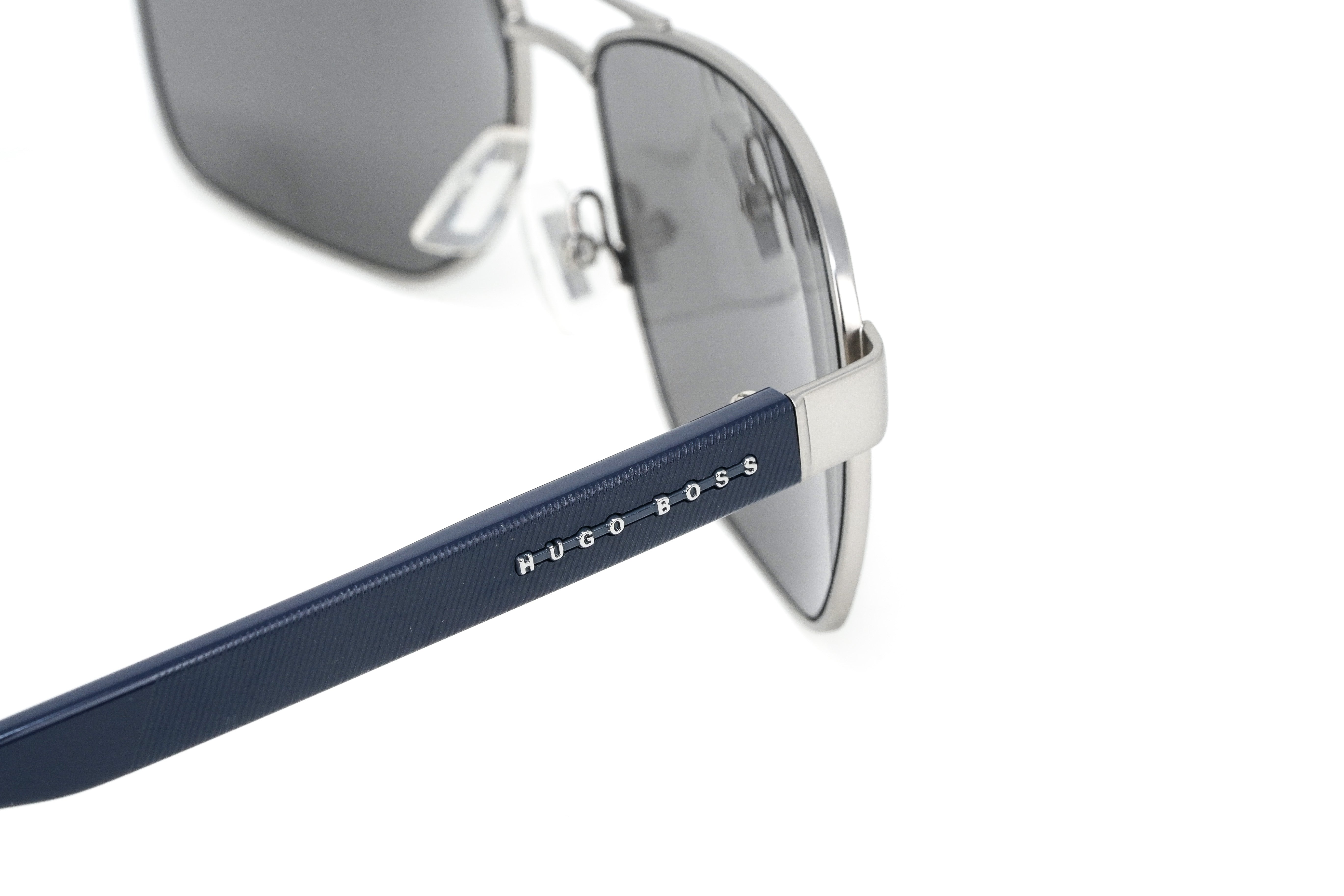 Boss by BOSS Men's Sunglasses Browline Blue/Silver 1240/S 9T9/T4 60-GR8 Sunglasses