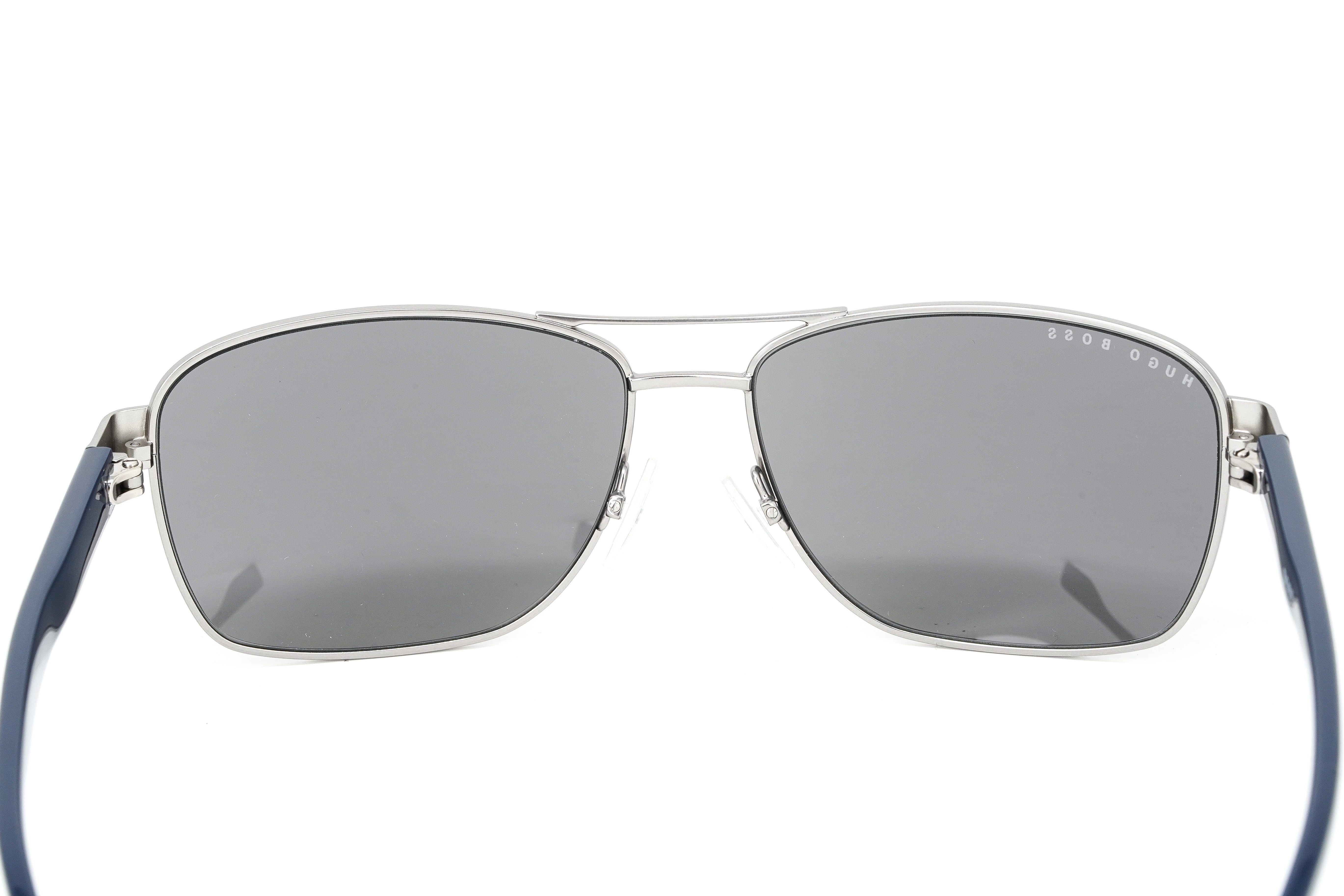 Boss by BOSS Men's Sunglasses Browline Blue/Silver 1240/S 9T9/T4 60-GR8 Sunglasses