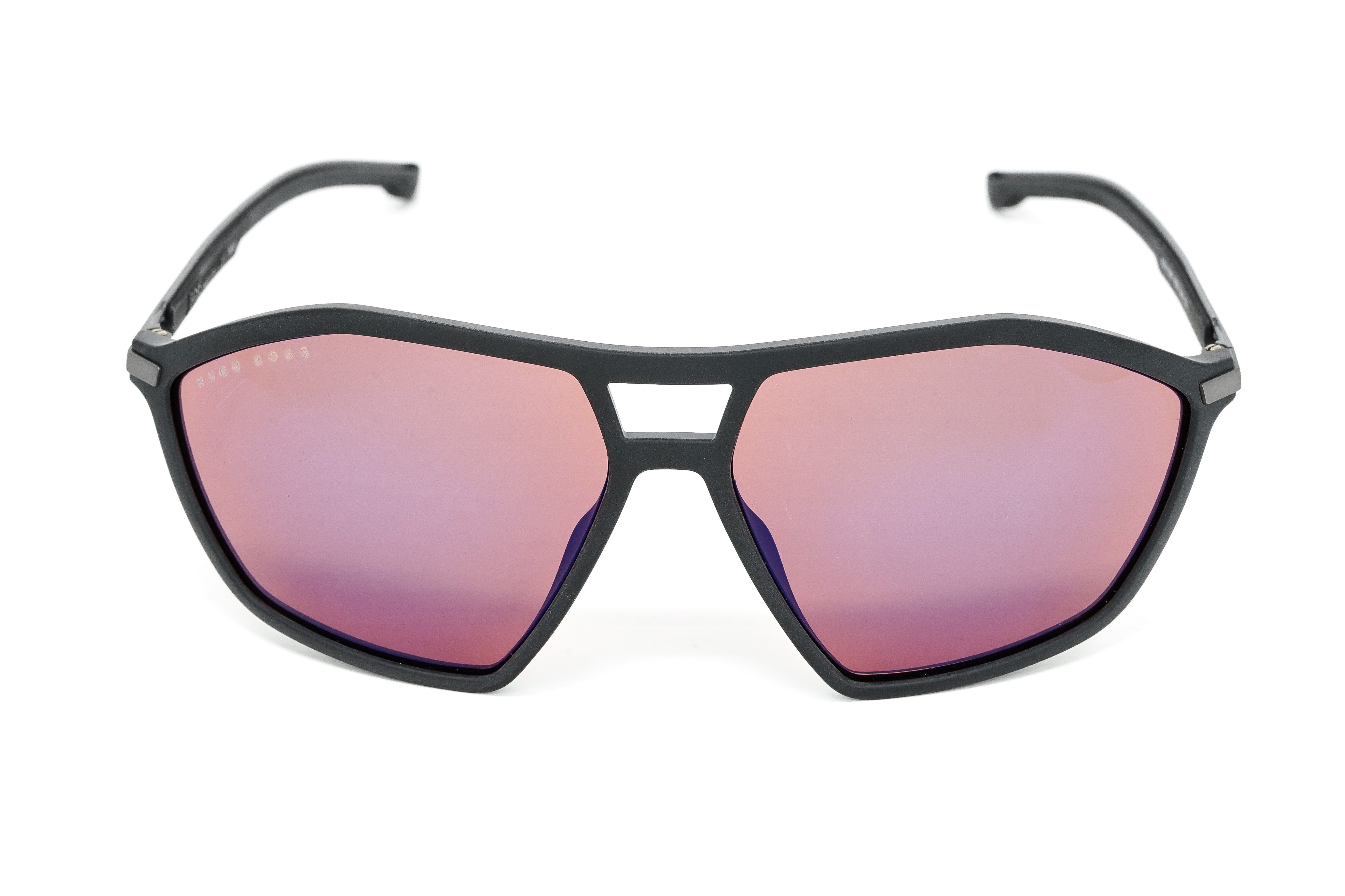 Boss by BOSS Men's Sunglasses Angular Pilot Black/Pink 1258/S 003/DW-GR8 Sunglasses
