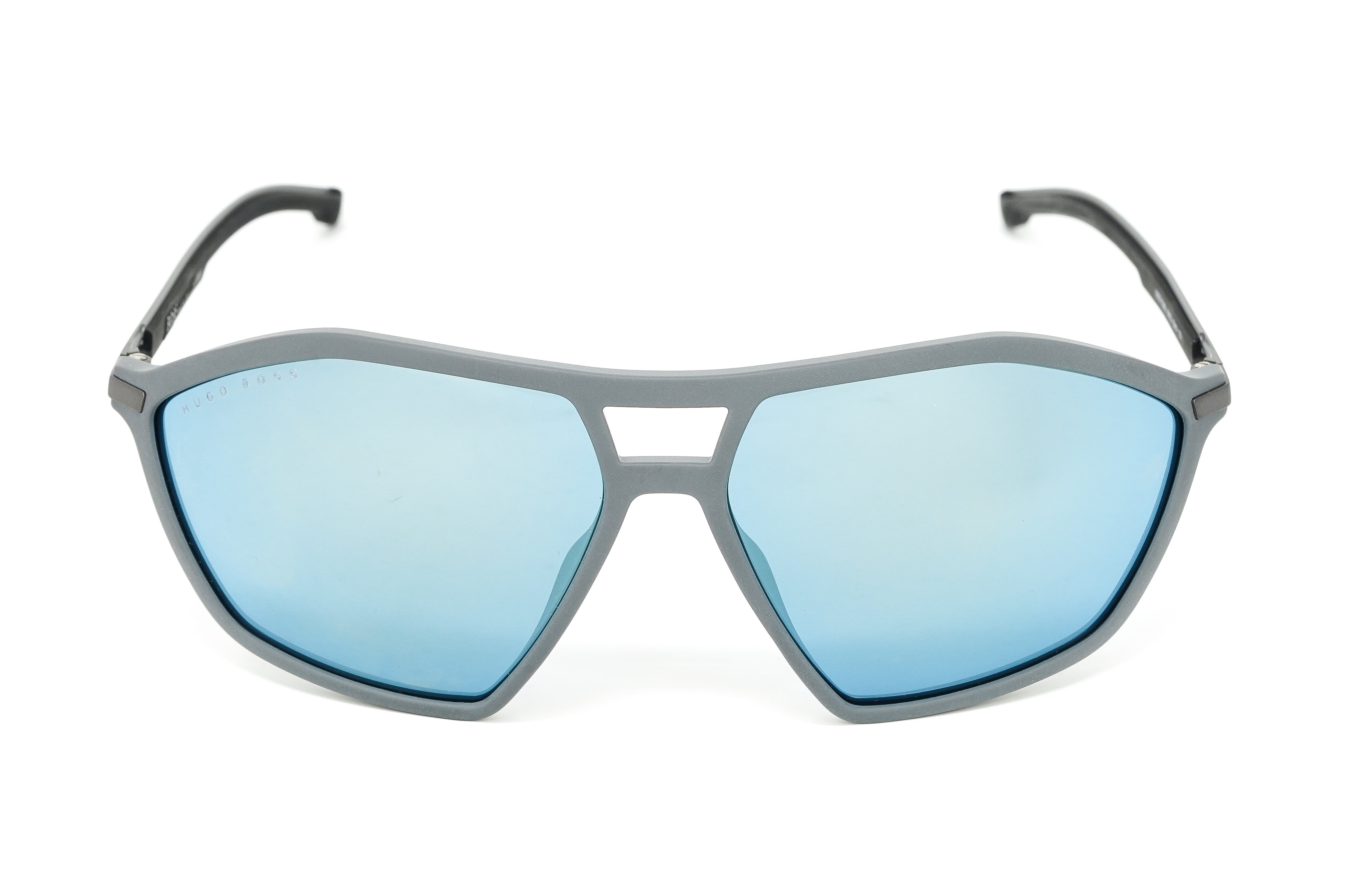 Boss by BOSS Men's Sunglasses Angular Pilot Grey/Blue 1258/S RIW/3J-GR8 Sunglasses