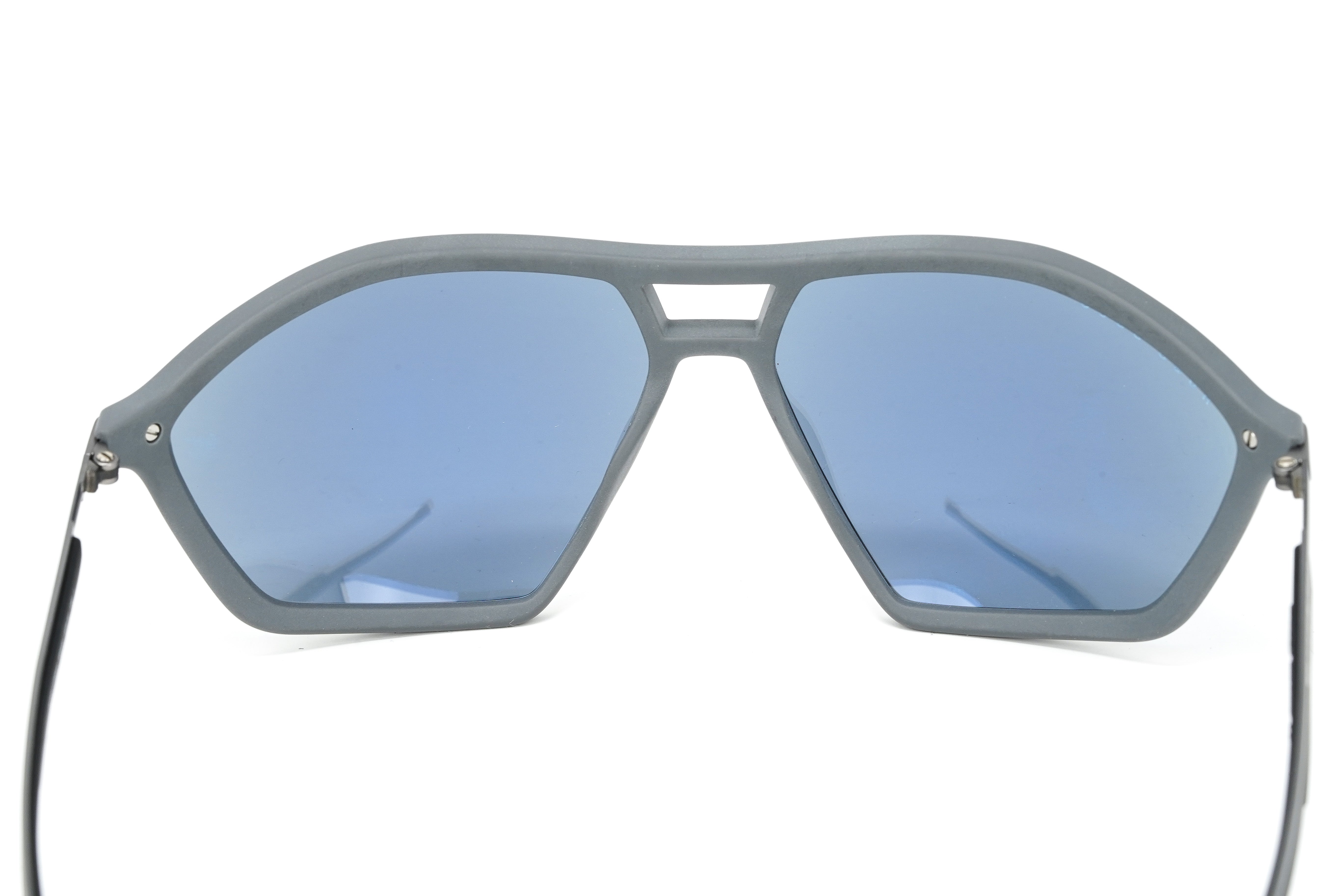 Boss by BOSS Men's Sunglasses Angular Pilot Grey/Blue 1258/S RIW/3J-GR8 Sunglasses