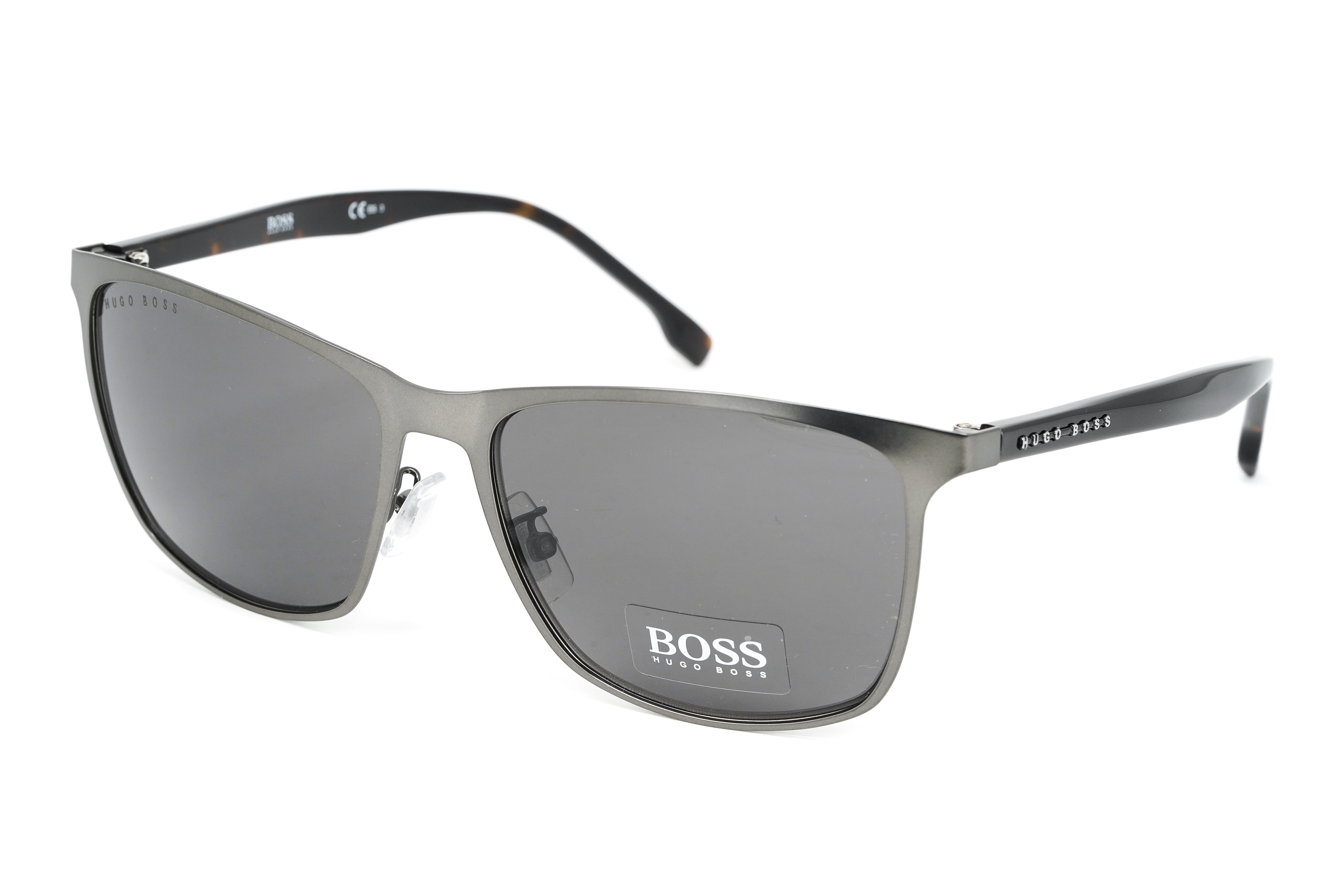 Boss by BOSS Men's Sunglasses Classic Square Ruthenium/Grey 1291/F/S R80 IR 59-GR8 Sunglasses