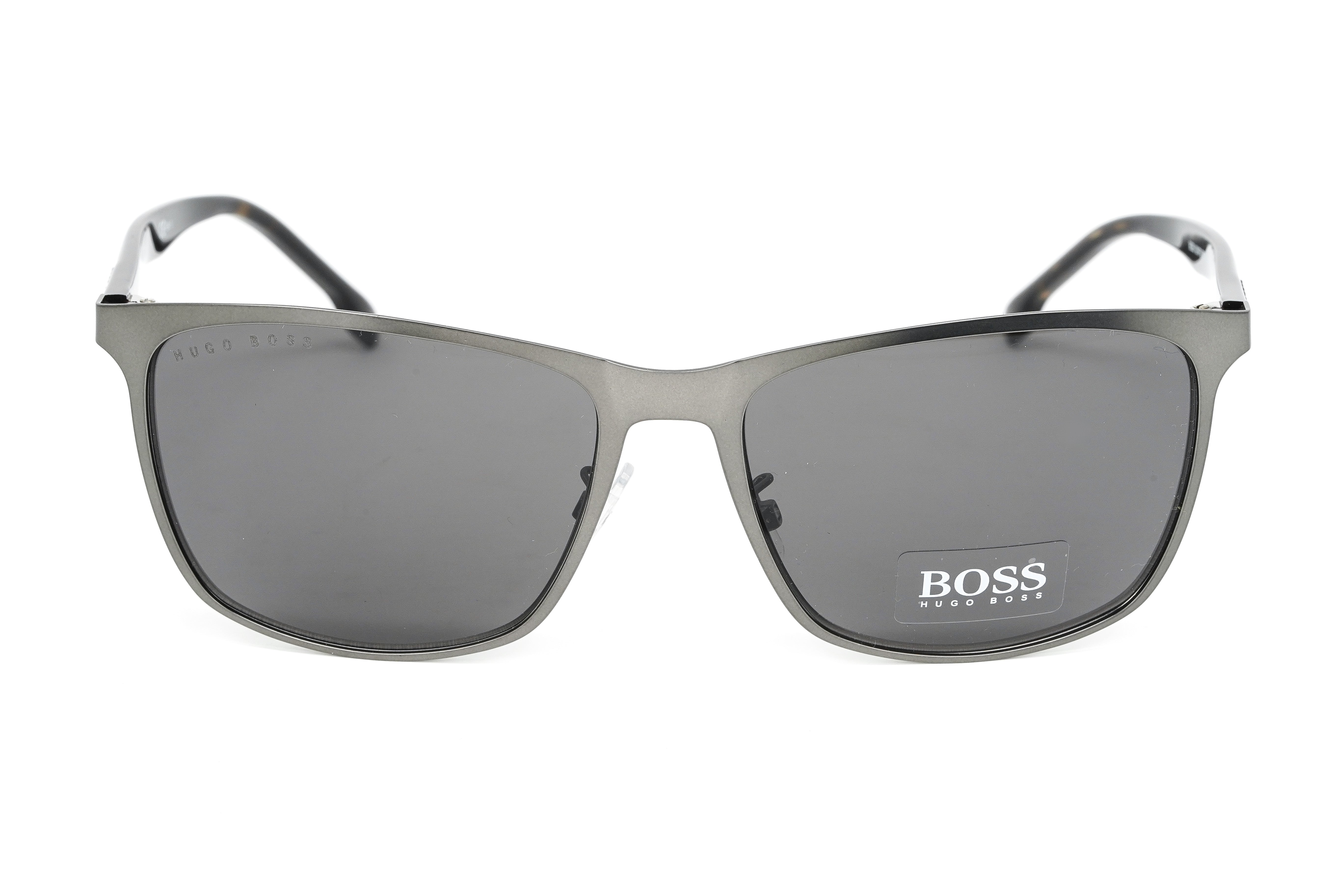 Boss by BOSS Men's Sunglasses Classic Square Ruthenium/Grey 1291/F/S R80 IR 59-GR8 Sunglasses