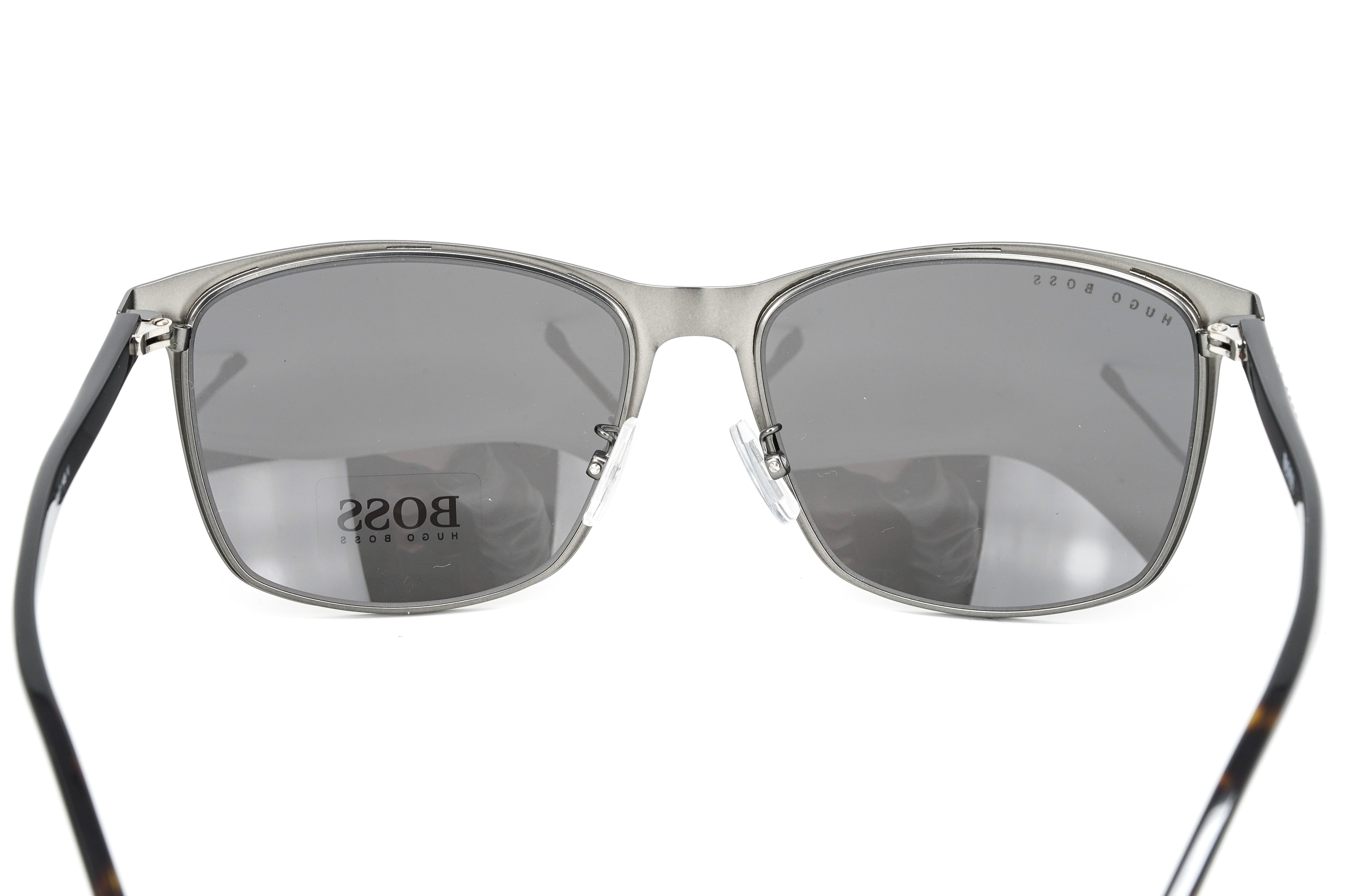 Boss by BOSS Men's Sunglasses Classic Square Ruthenium/Grey 1291/F/S R80 IR 59-GR8 Sunglasses