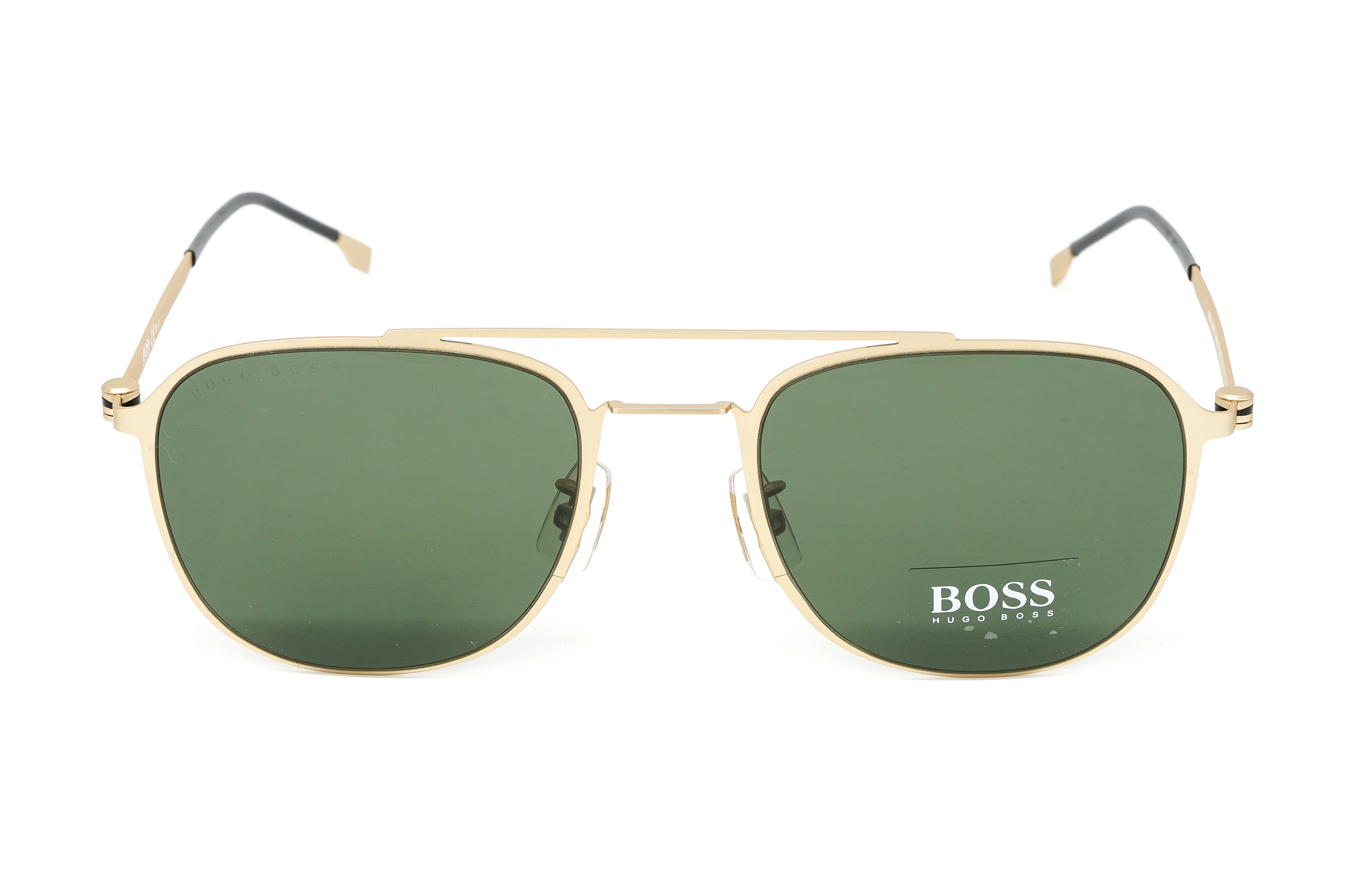 Boss by BOSS Men's Sunglasses Square Browline Gold/Green 1349/F/S AOZ QT-GR8 Sunglasses