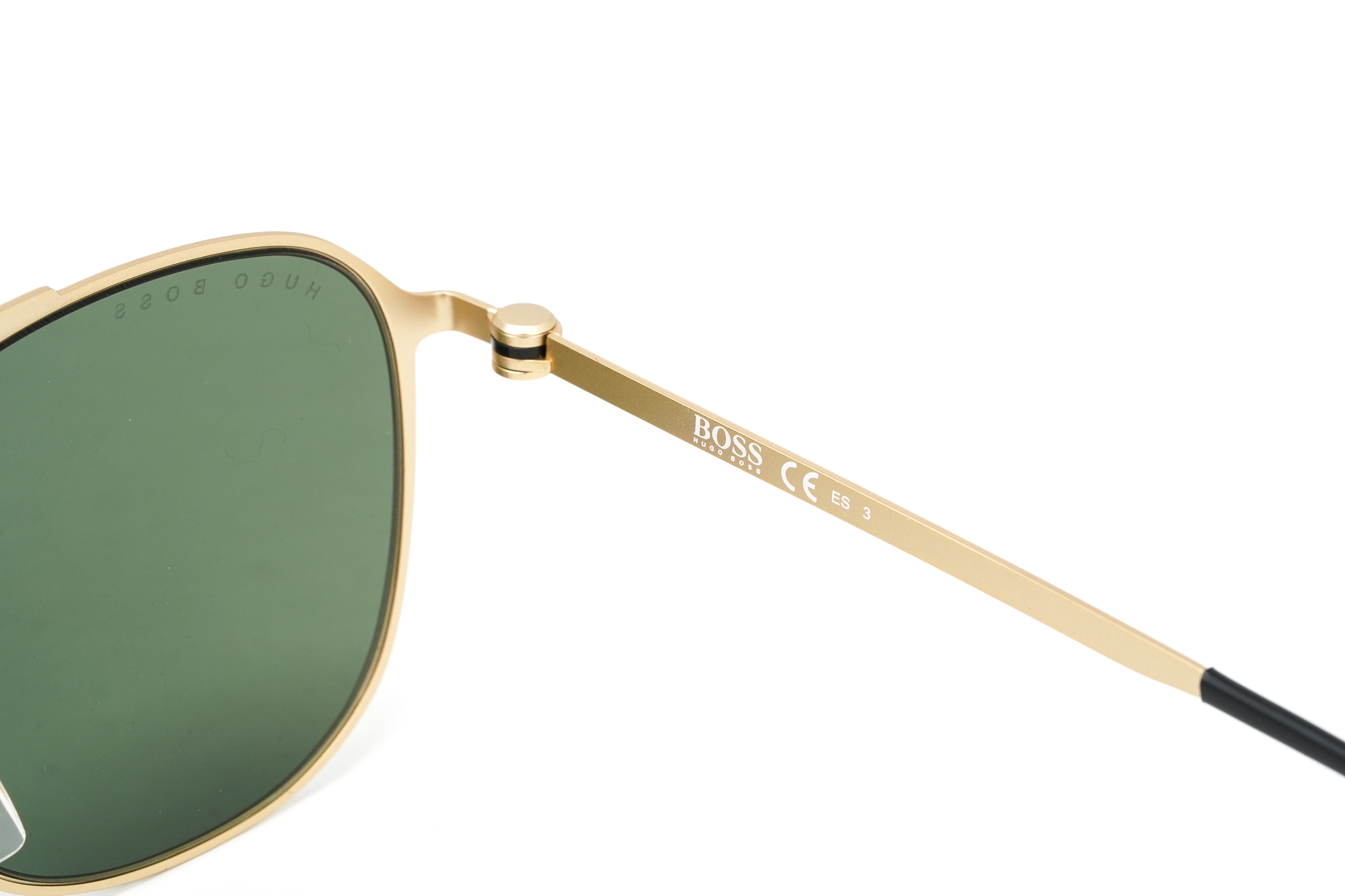 Boss by BOSS Men's Sunglasses Square Browline Gold/Green 1349/F/S AOZ QT-GR8 Sunglasses