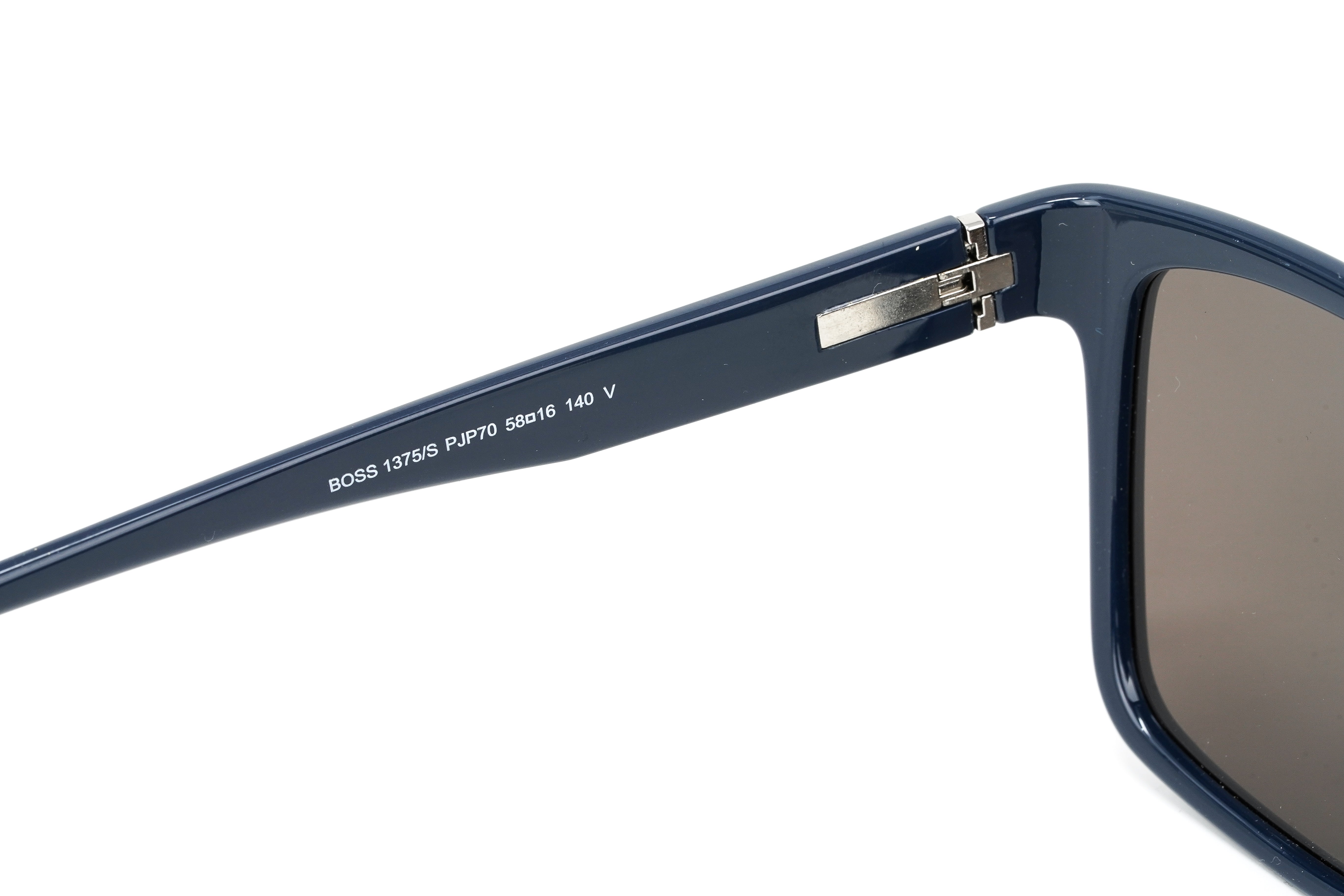 Boss by BOSS Men's Sunglasses Classic Rectangle Blue/Grey 1375/S PJP/70-GR8 Sunglasses