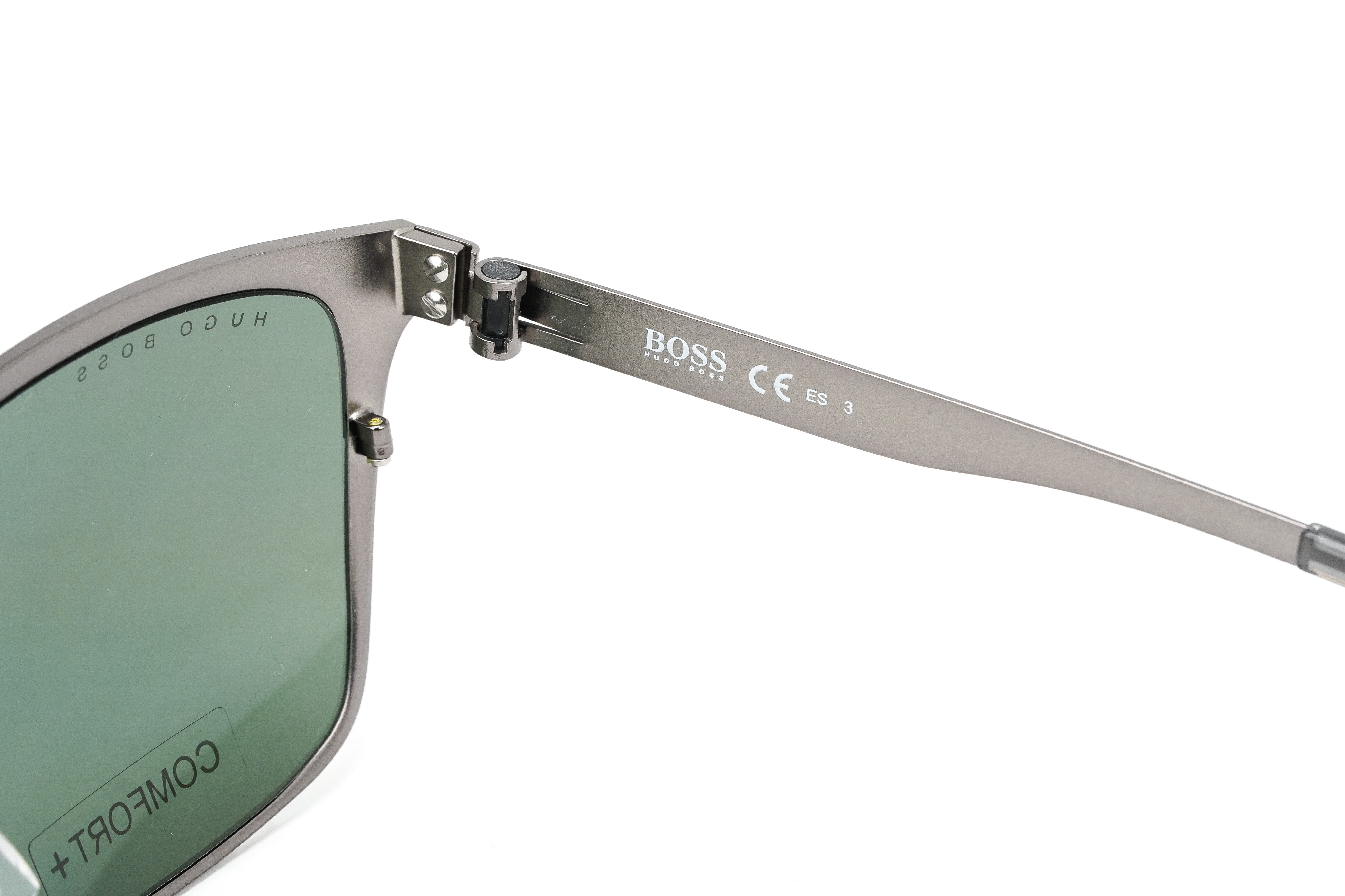 Boss by BOSS Men's Sunglasses Classic Square Ruthenium/Green 1410/F/S R80/QT-GR8 Sunglasses