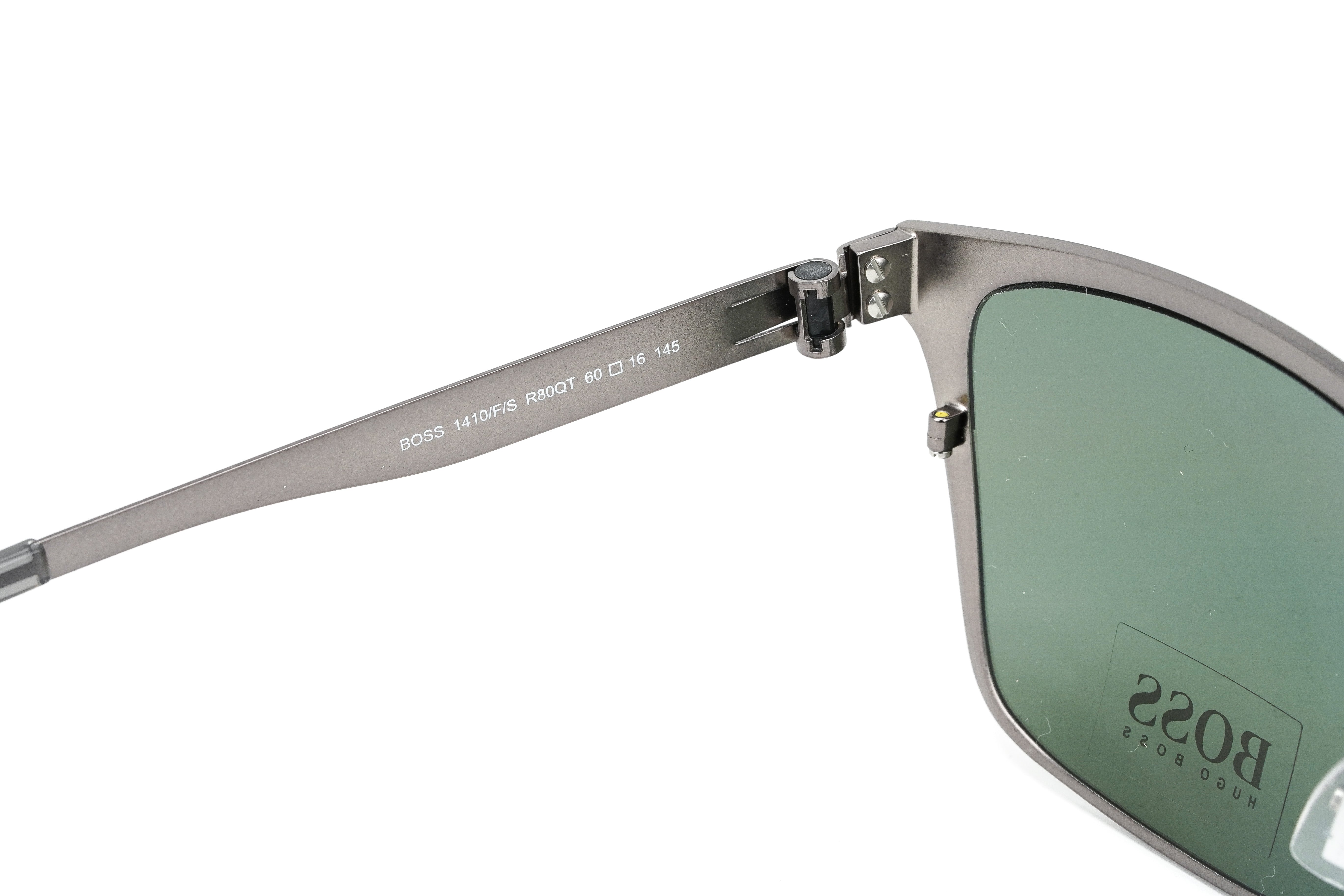 Boss by BOSS Men's Sunglasses Classic Square Ruthenium/Green 1410/F/S R80/QT-GR8 Sunglasses
