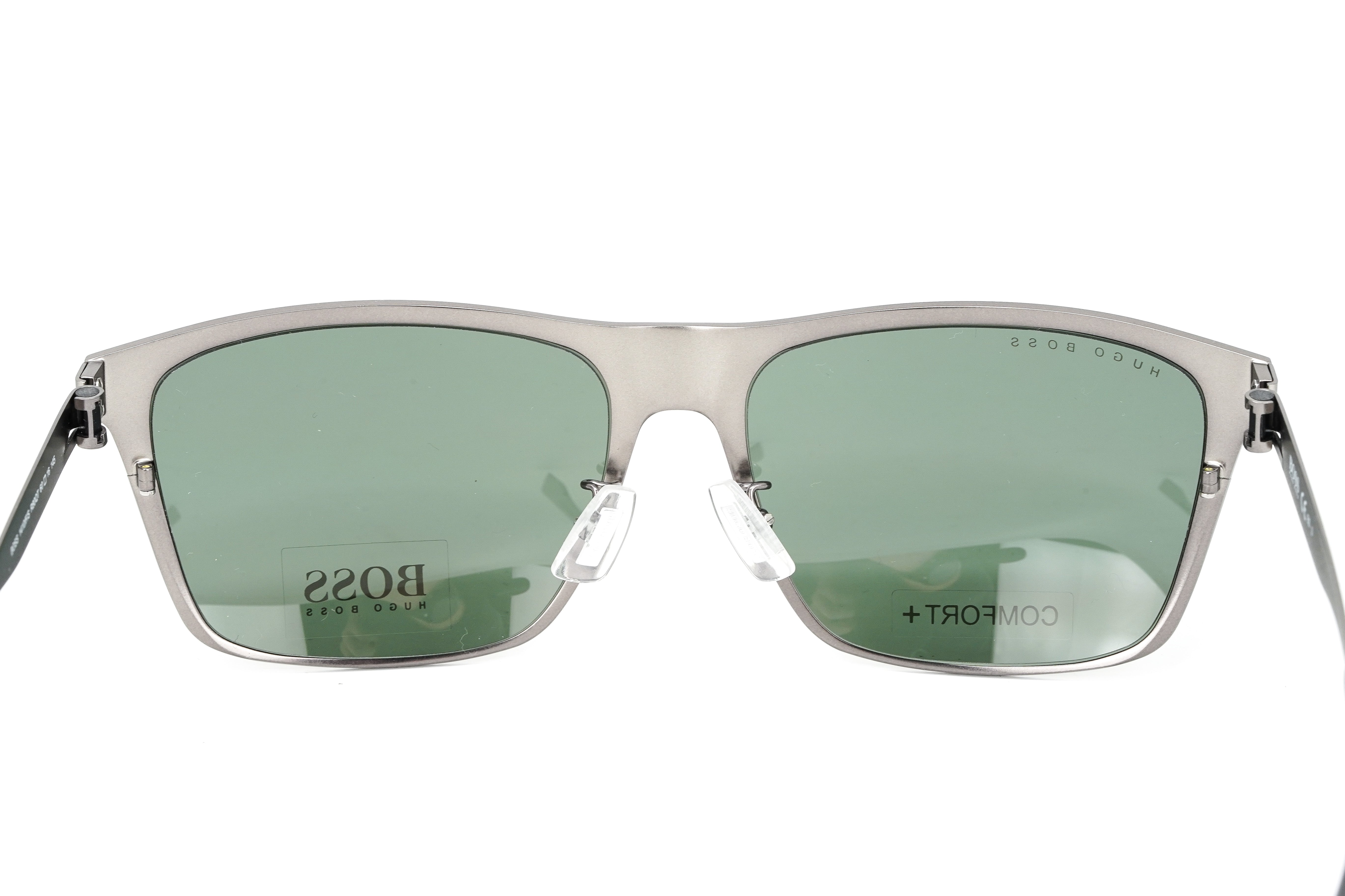 Boss by BOSS Men's Sunglasses Classic Square Ruthenium/Green 1410/F/S R80/QT-GR8 Sunglasses