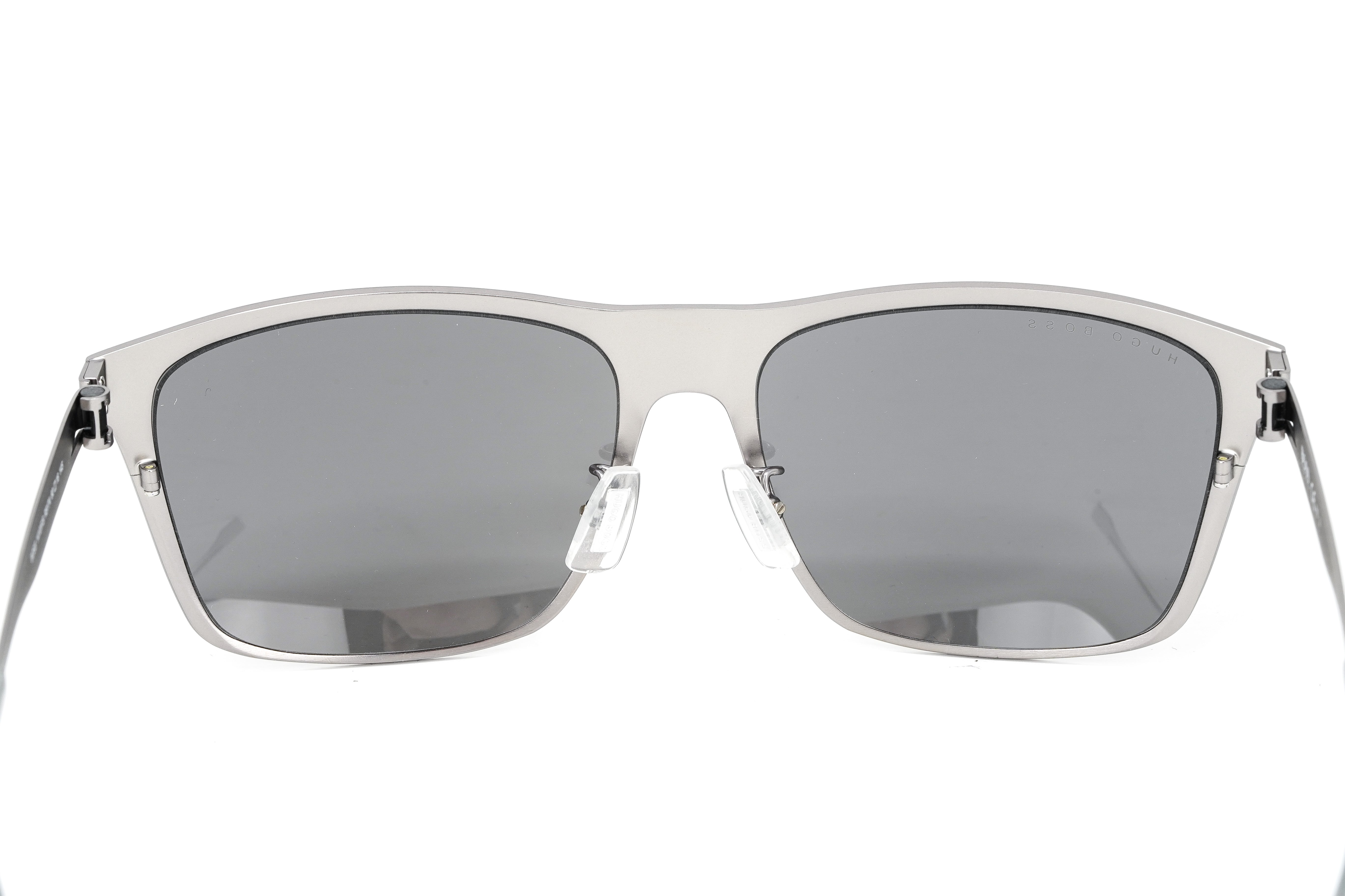 Boss by BOSS Men's Sunglasses Classic Square Silver/Grey 1410/F/S R81/T4-GR8 Sunglasses