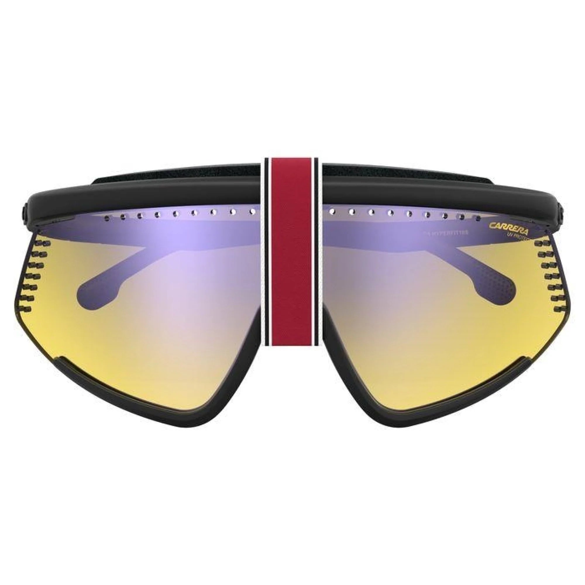 Carrera Unisex Sunglasses Shield Wap-Around Black/Yellow HYPERFIT 10/S 71C-GR8 Sunglasses