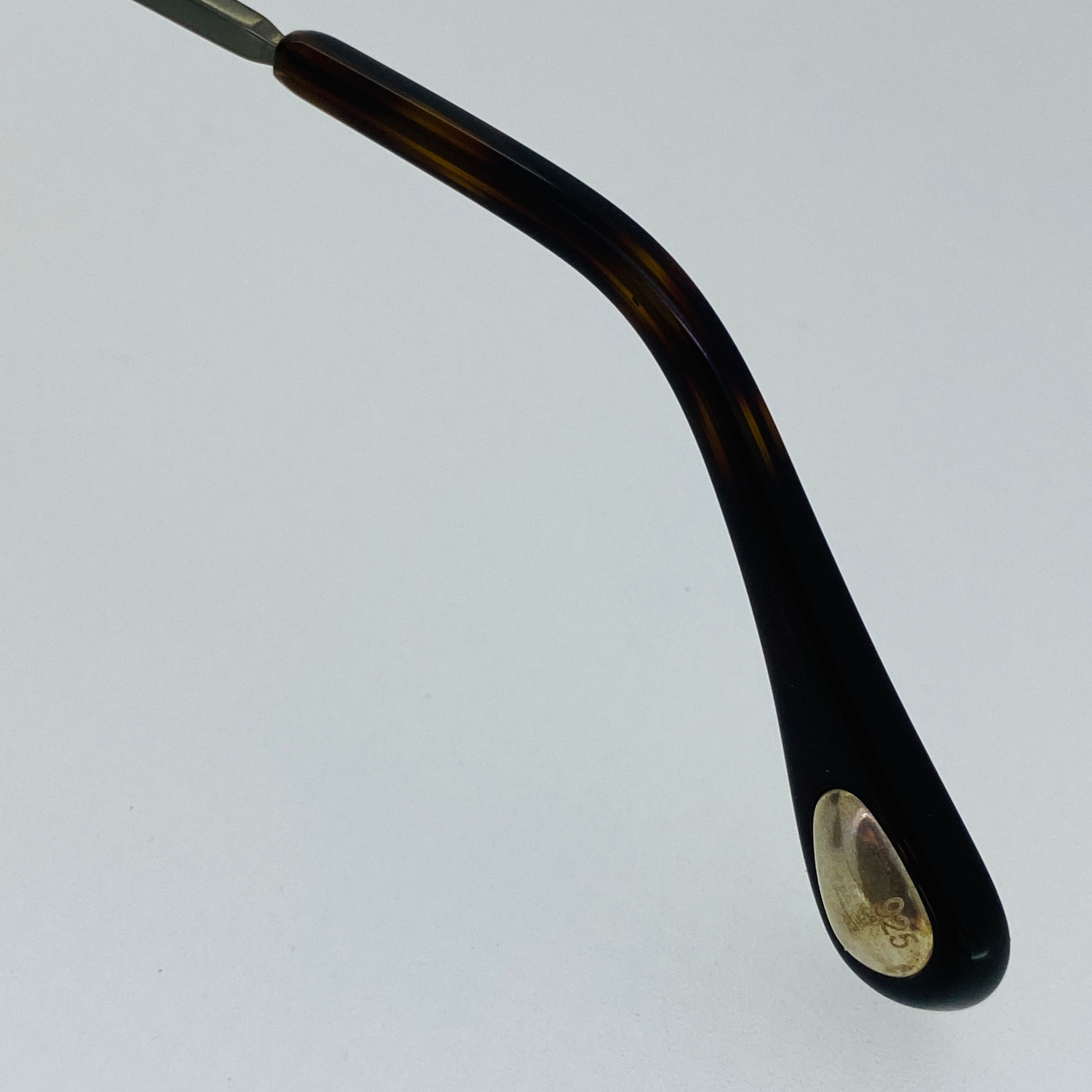 Ann Demeulemeester Men's Sunglasses White Gold and Brown AD13C3SUN-GR8 Sunglasses