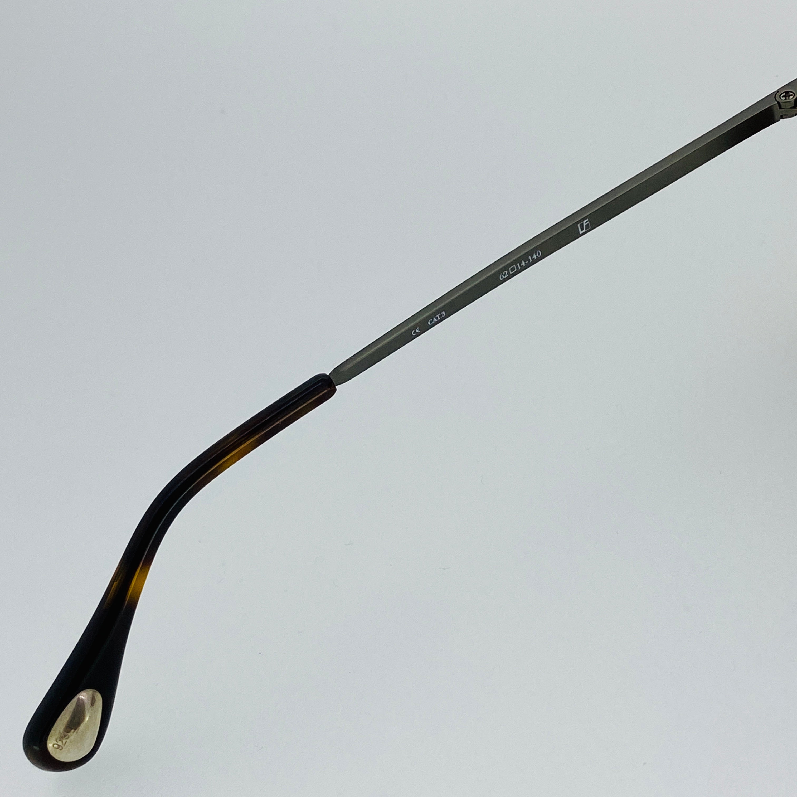 Ann Demeulemeester Men's Sunglasses White Gold and Brown AD13C3SUN-GR8 Sunglasses