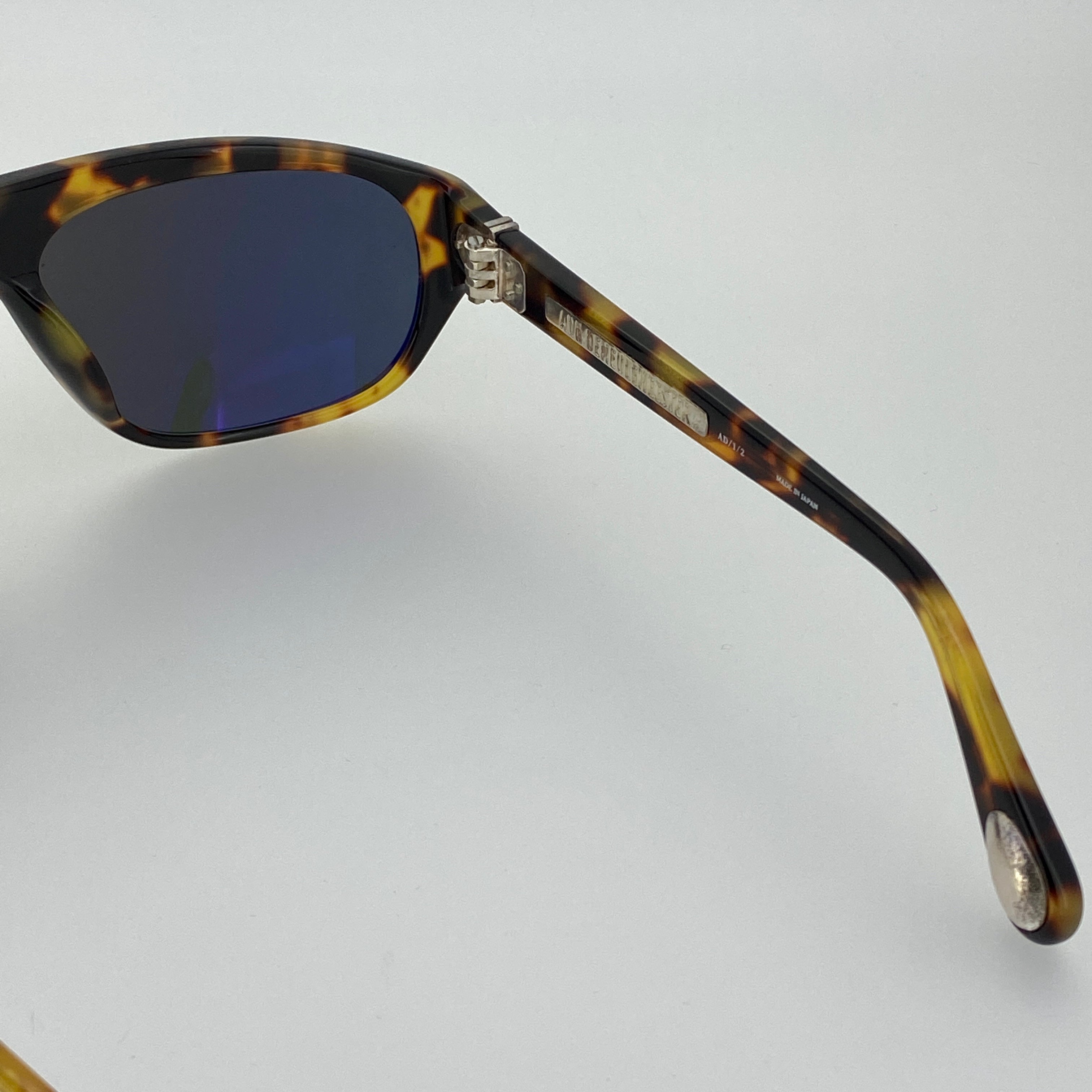 Ann Demeulemeester Men's Sunglasses Flat Top Tortoise Shell and Grey AD1C2SUN-GR8 Sunglasses