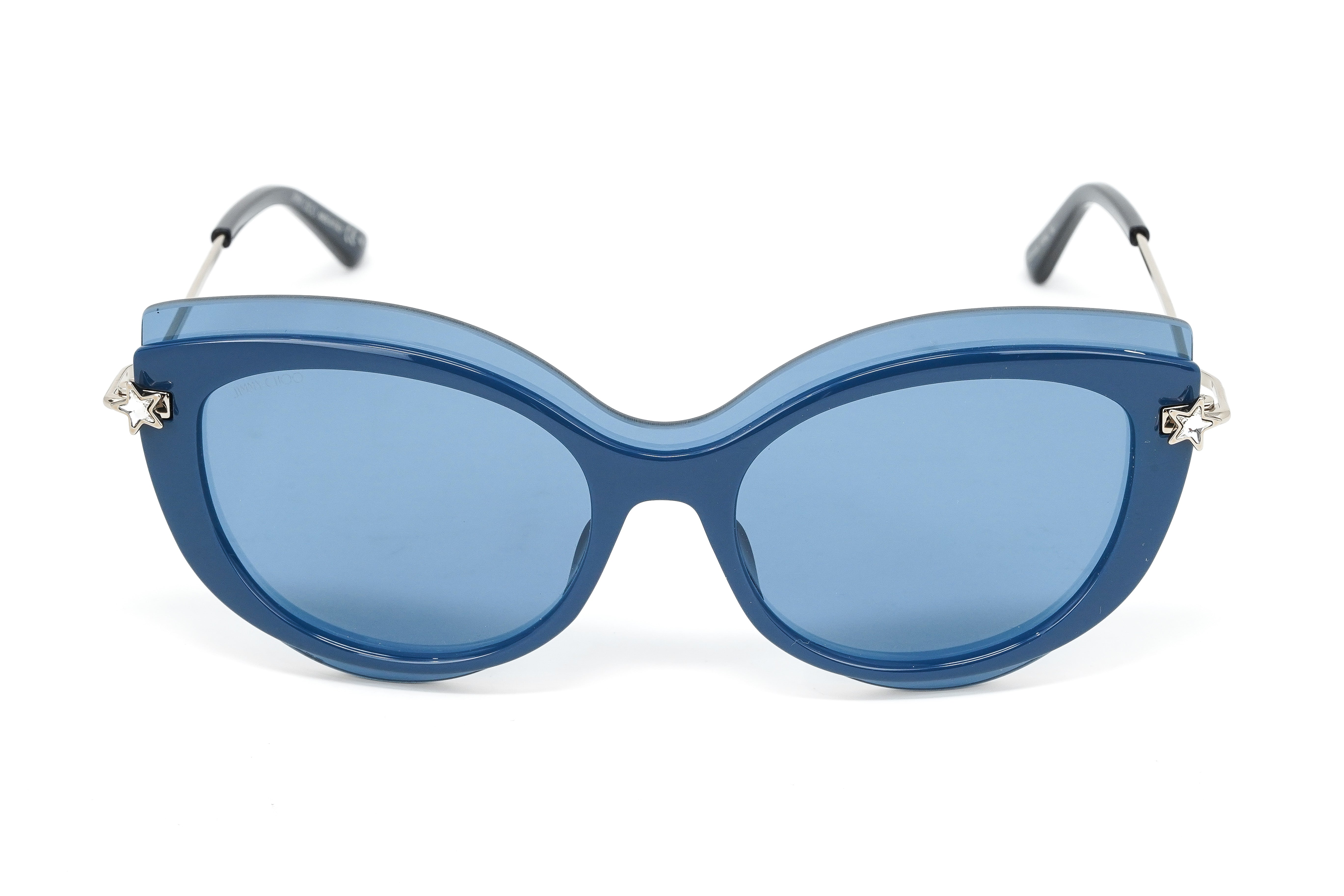 Jimmy Choo Women's Sunglasses Round Cat Eye Blue CLEA/G/S PJP-GR8 Sunglasses