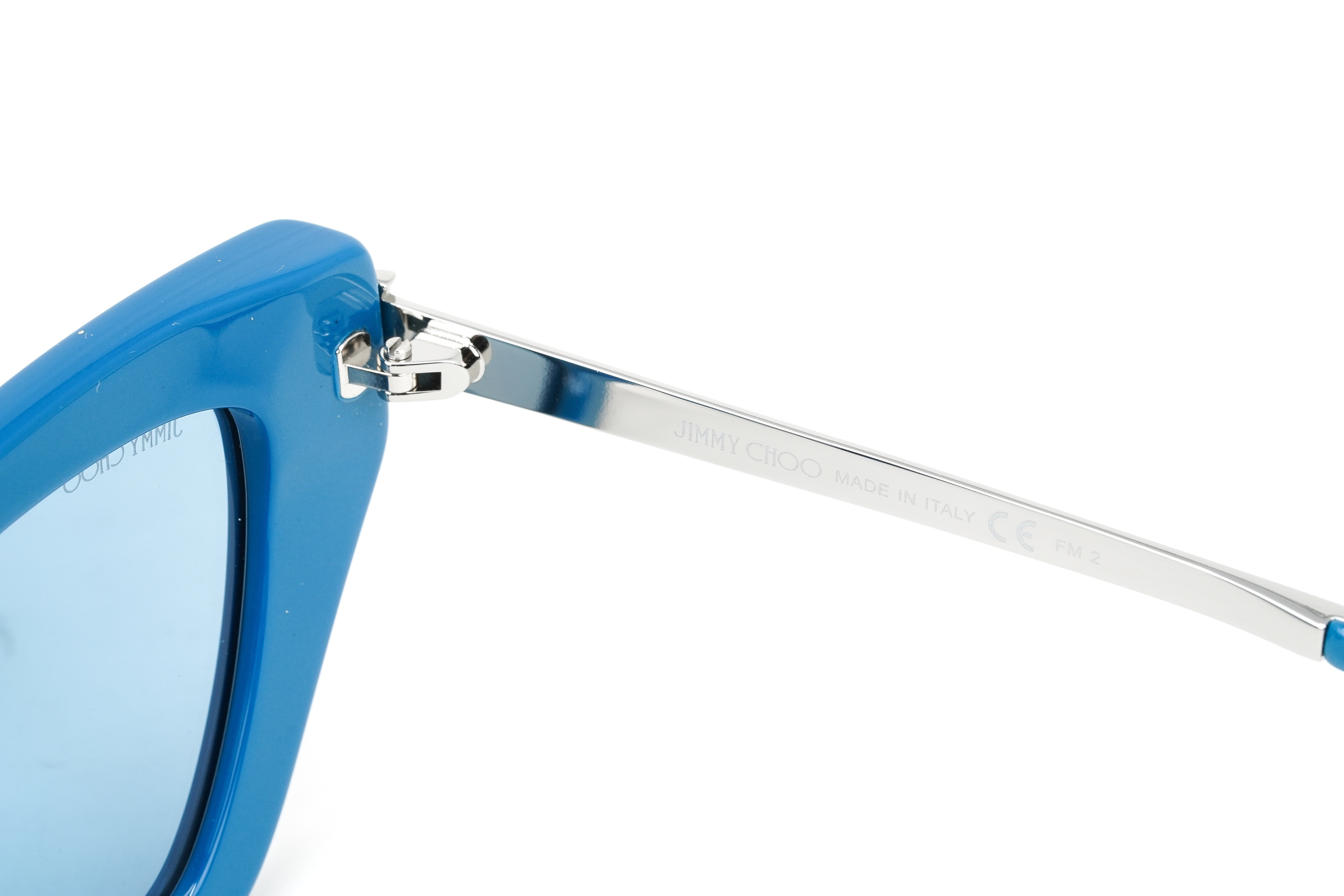 Jimmy Choo Women's Sunglasses Angular Cat Eye Blue DONNA/S MVU-GR8 Sunglasses