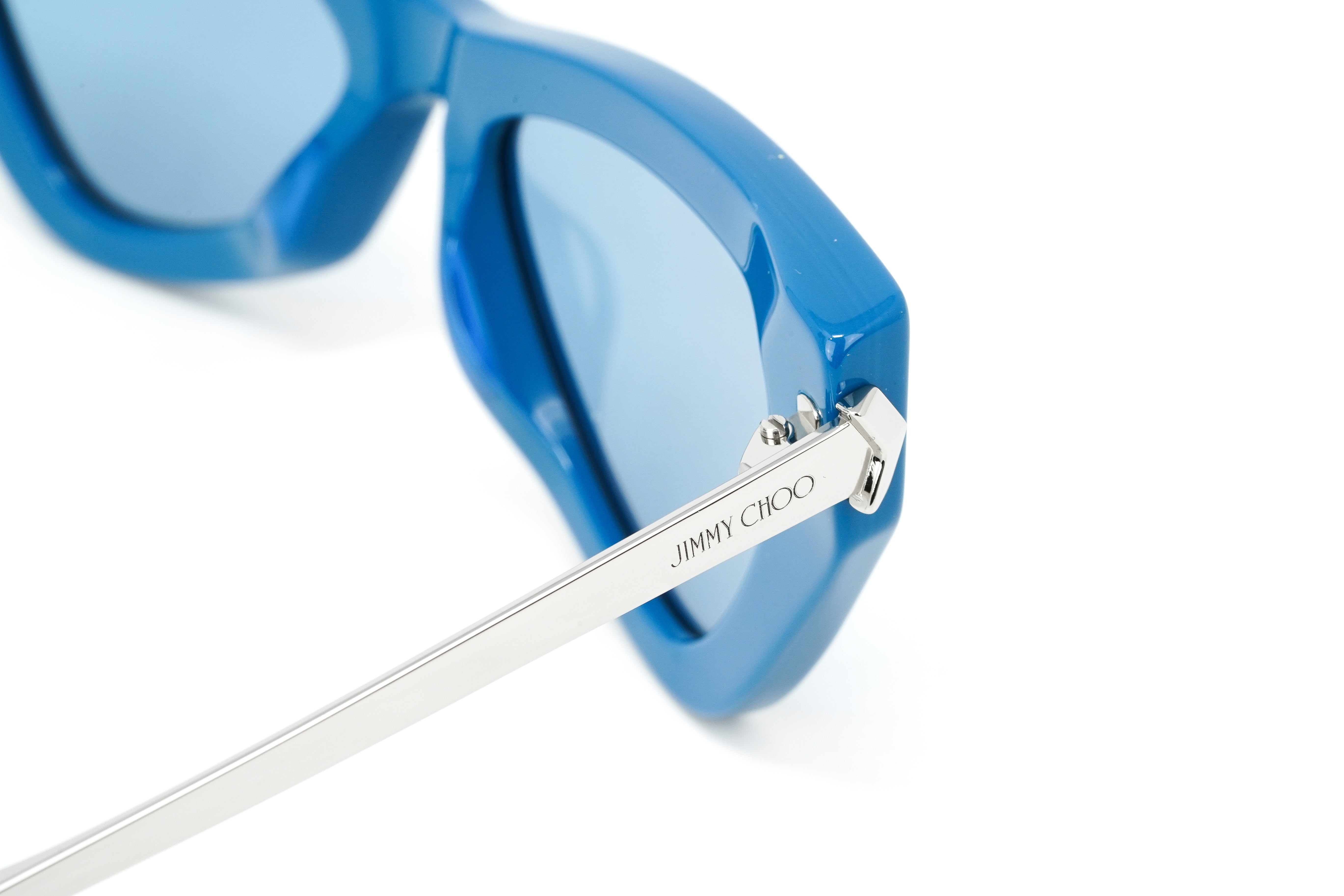 Jimmy Choo Women's Sunglasses Angular Cat Eye Blue DONNA/S MVU-GR8 Sunglasses