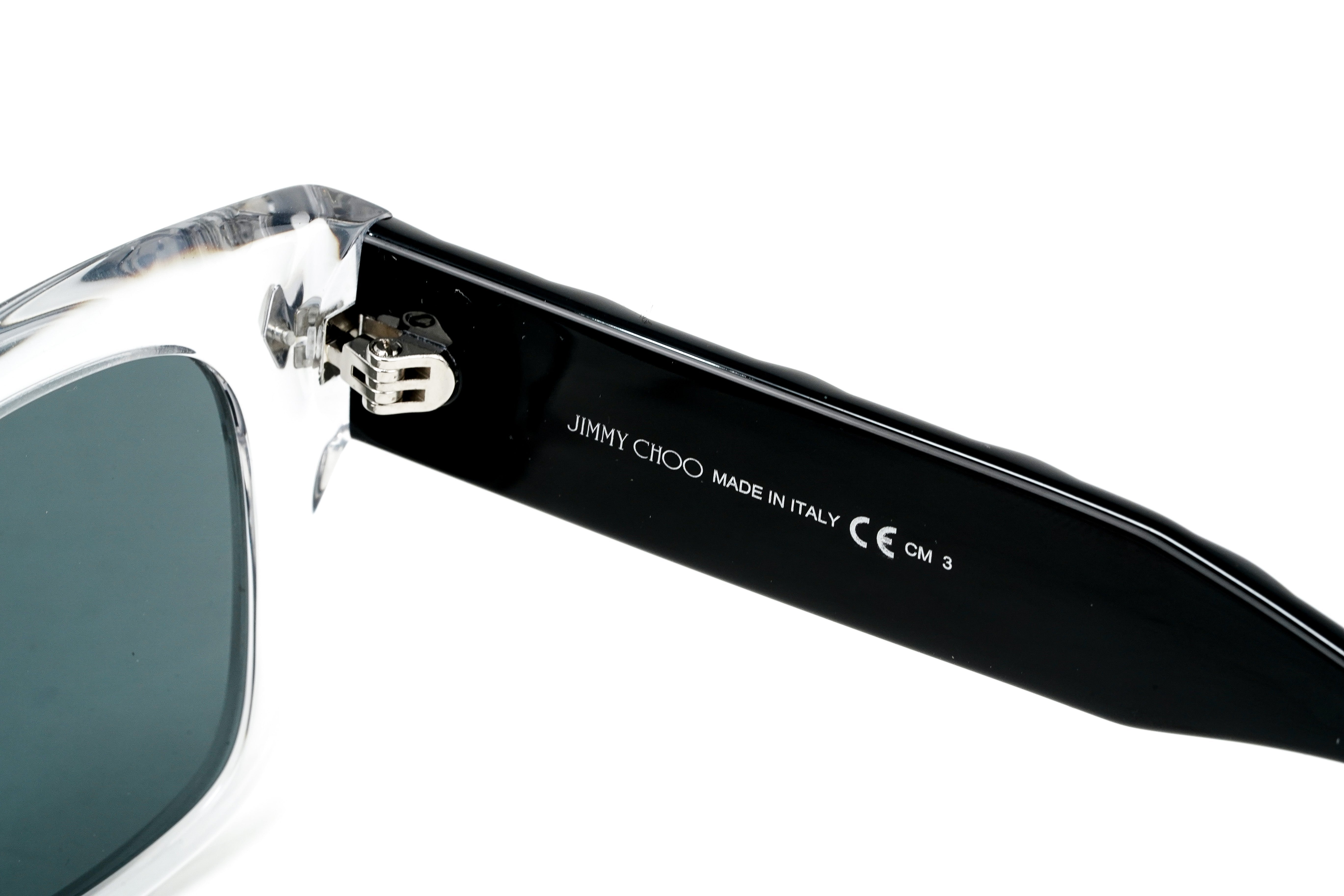 Jimmy Choo Men's Sunglasses Classic Rectangle Grey/Clear DUDE/S KB7-GR8 Sunglasses