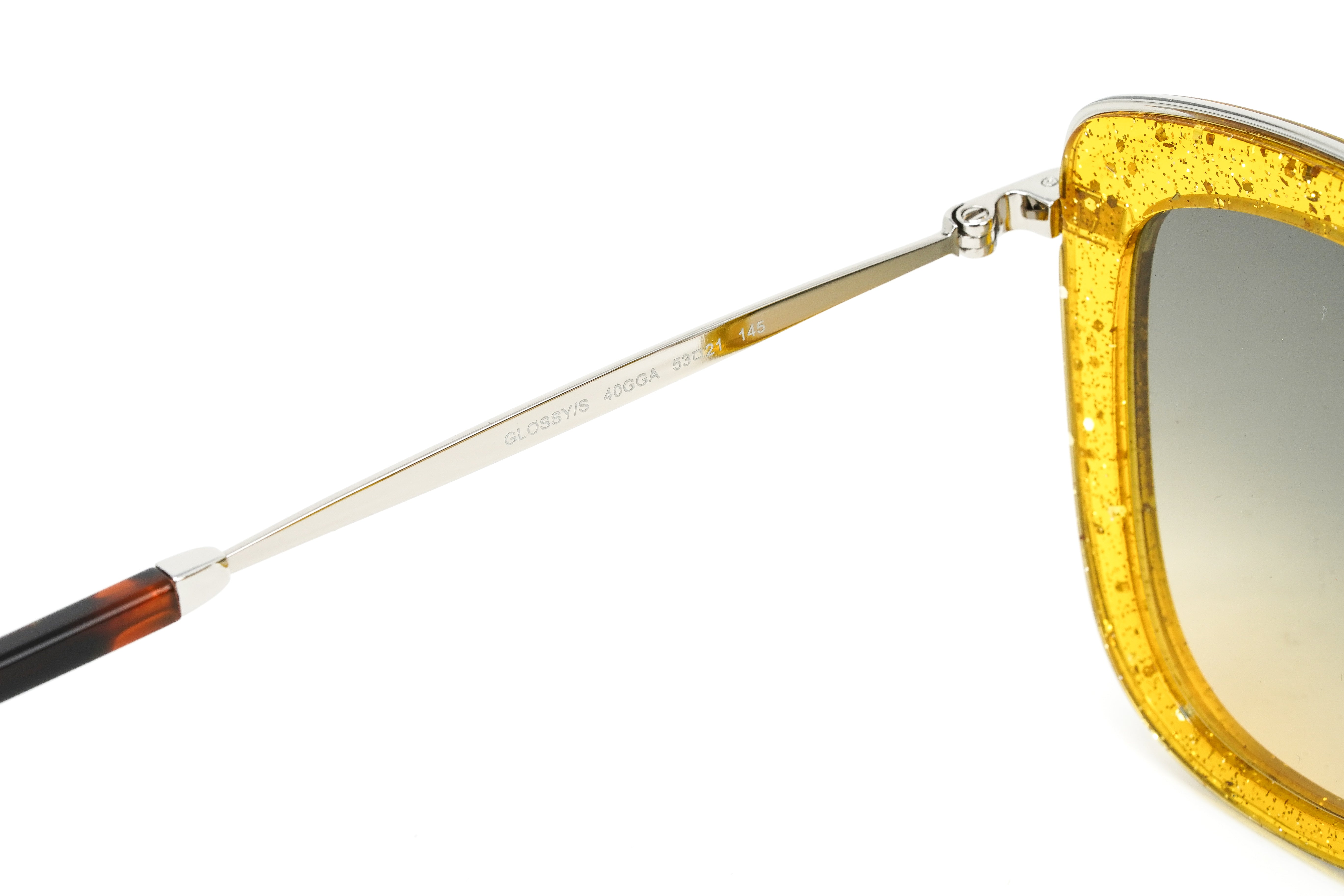 Jimmy Choo Women's Sunglasses Browline Yellow/Grey GLOSSY/S 40G-GR8 Sunglasses