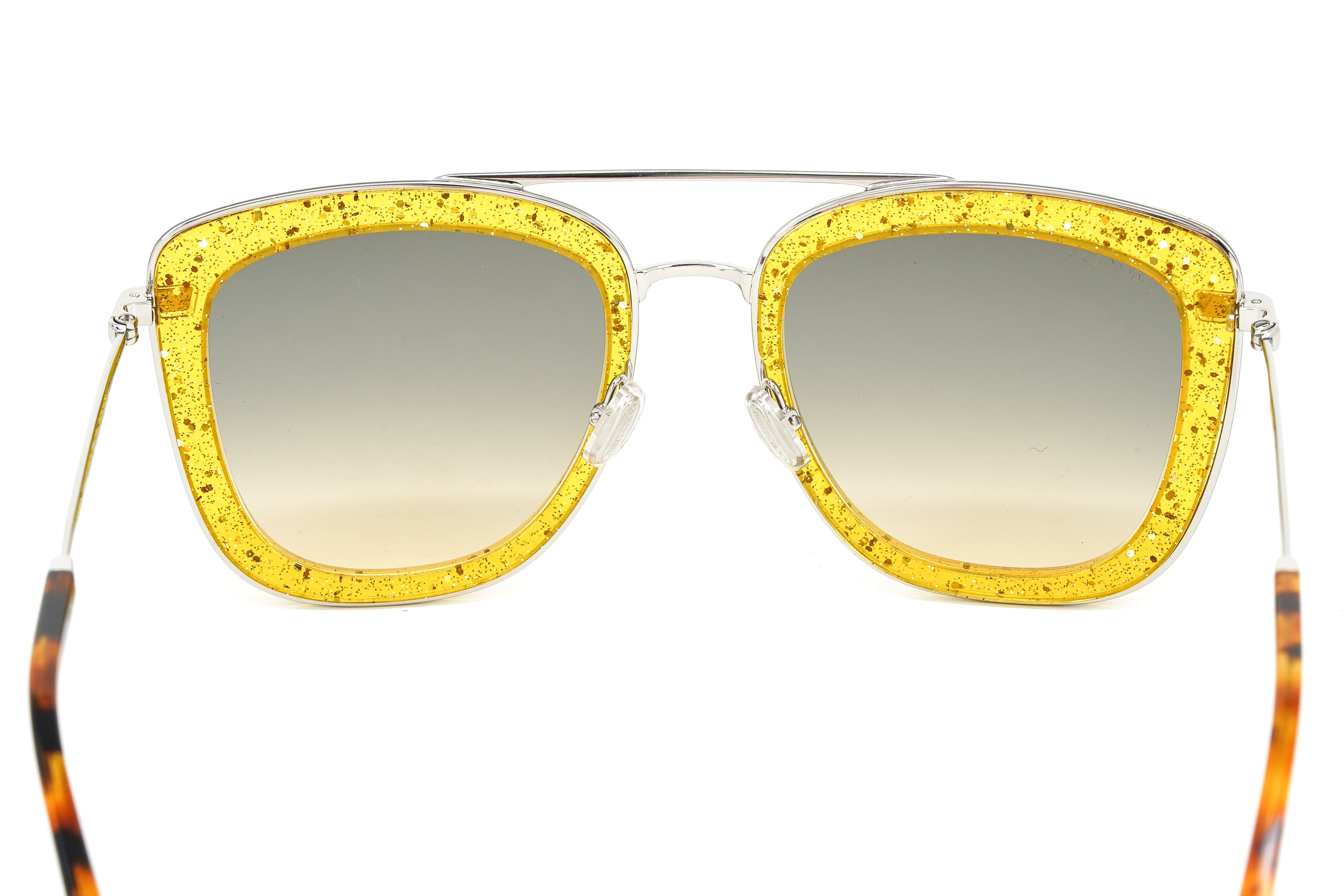 Jimmy Choo Women's Sunglasses Browline Yellow/Grey GLOSSY/S 40G-GR8 Sunglasses