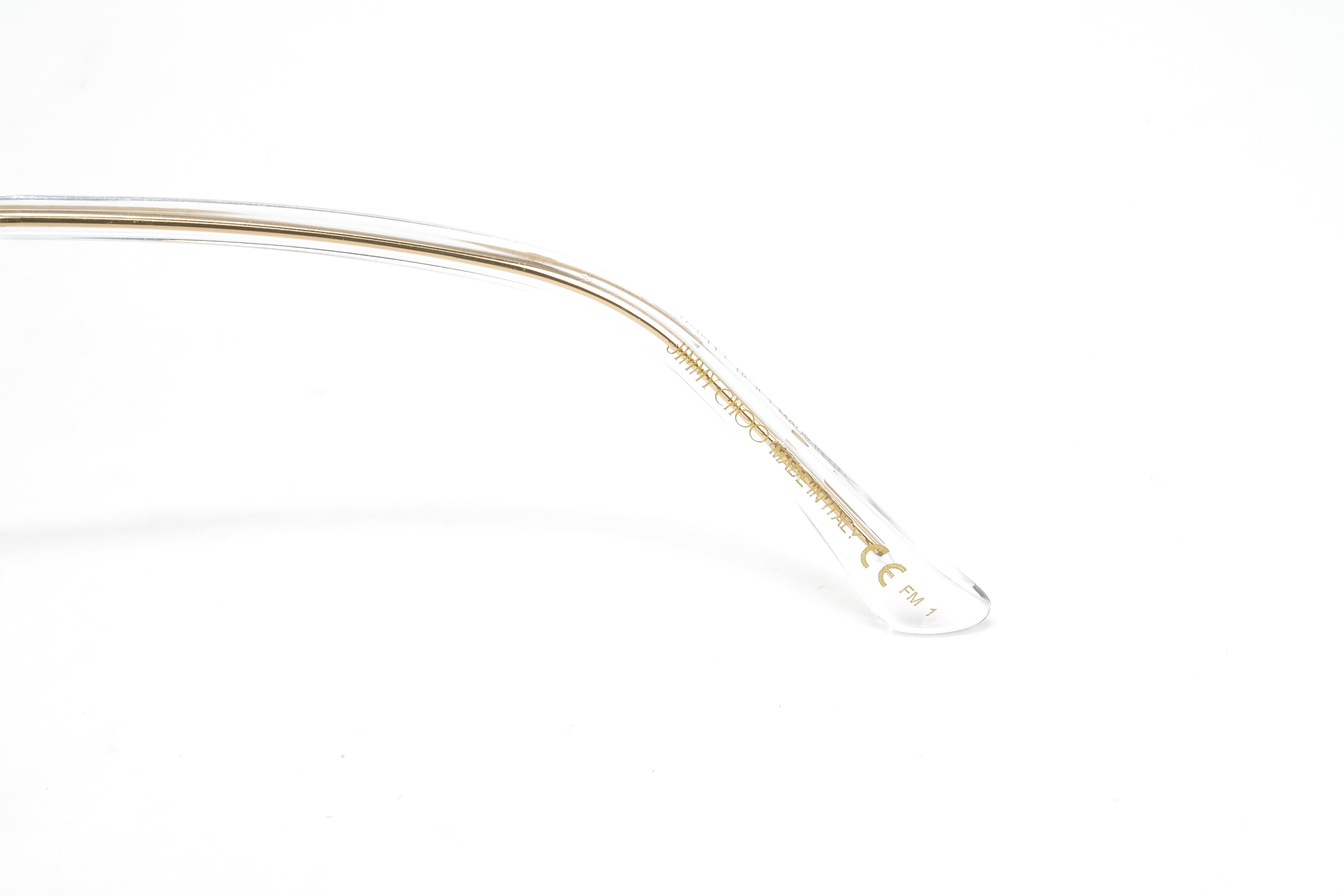 Jimmy Choo Women's Sunglasses Oversized Square Clear/Pink ELIA/S 900-GR8 Sunglasses