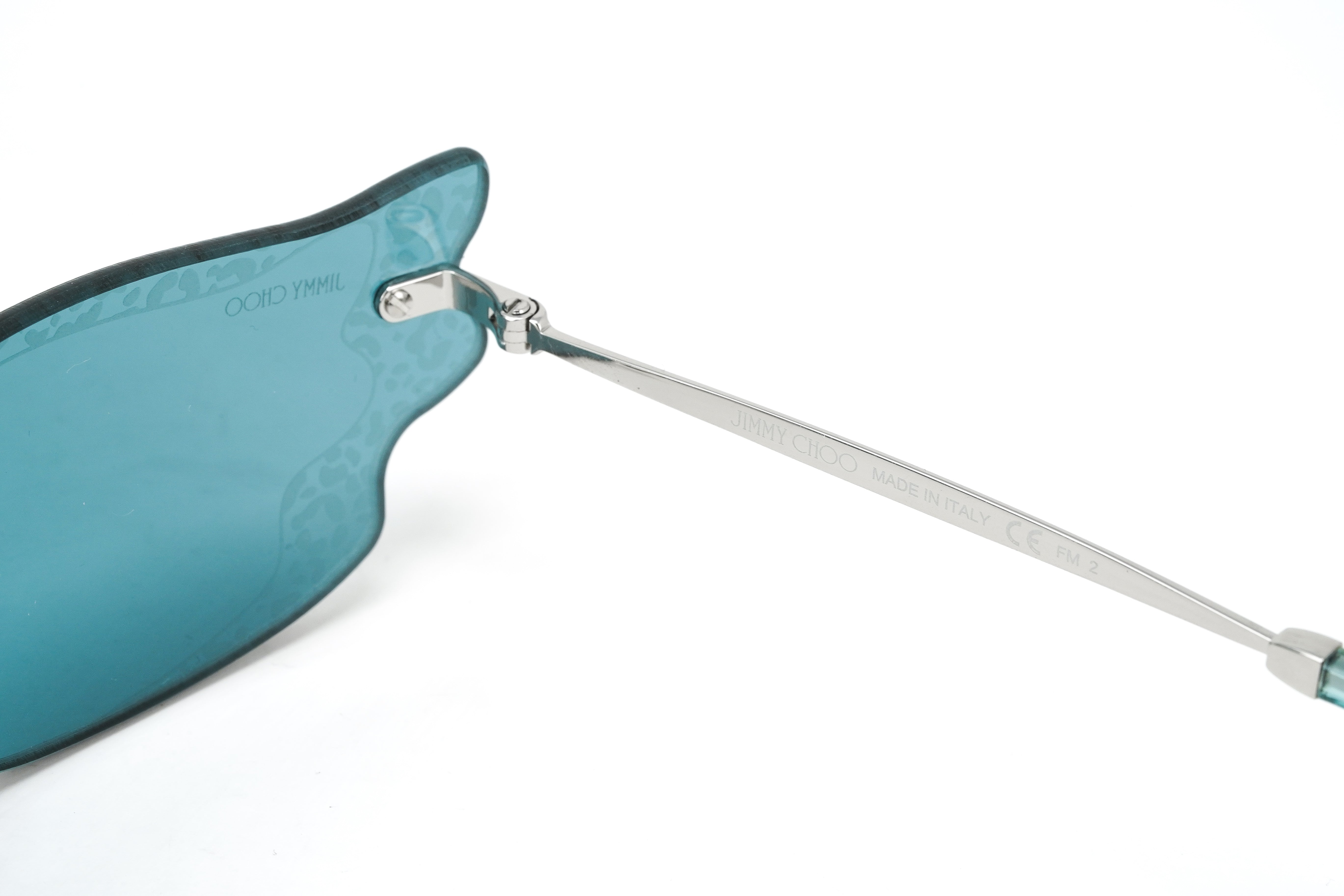 Jimmy Choo Women's Sunglasses Rimless Cat Eye Blue EMBER/S P2M-GR8 Sunglasses