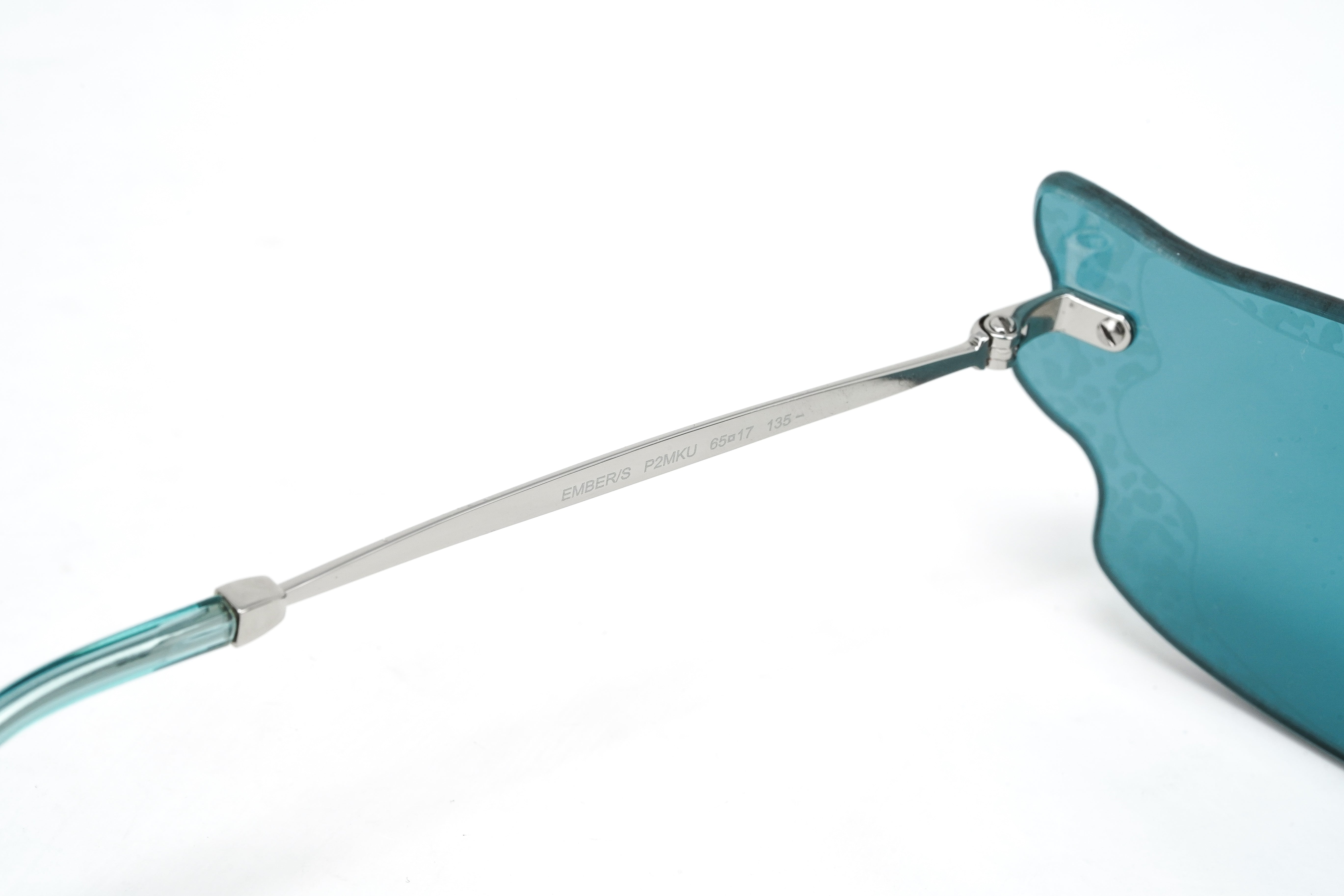 Jimmy Choo Women's Sunglasses Rimless Cat Eye Blue EMBER/S P2M-GR8 Sunglasses