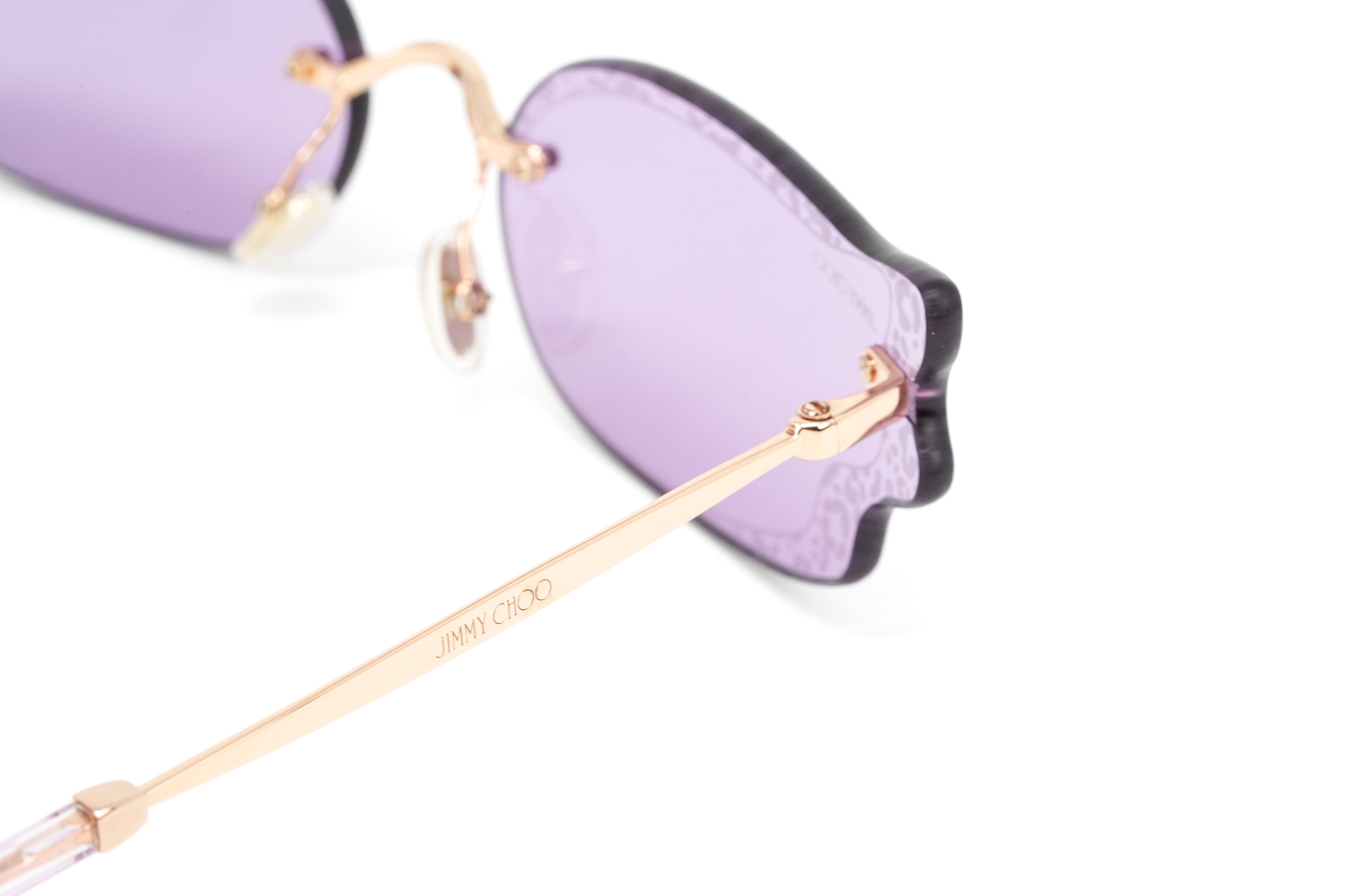 Jimmy Choo Women's Sunglasses Rimless Cat Eye Pink EMBER/S S9E-GR8 Sunglasses