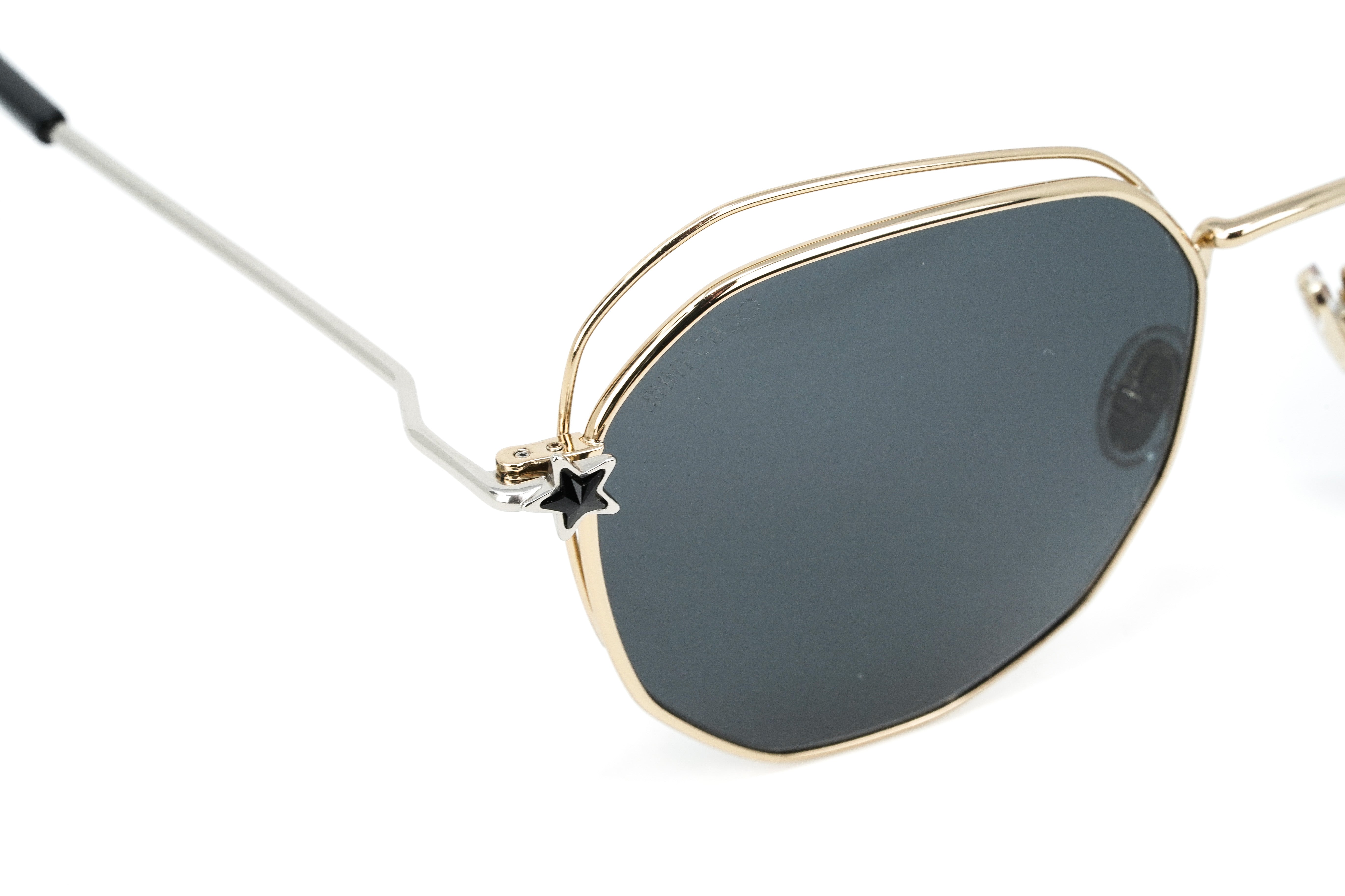 Jimmy Choo Women's Sunglasses Oval Gold/Grey FRANNY/S J5G-GR8 Sunglasses