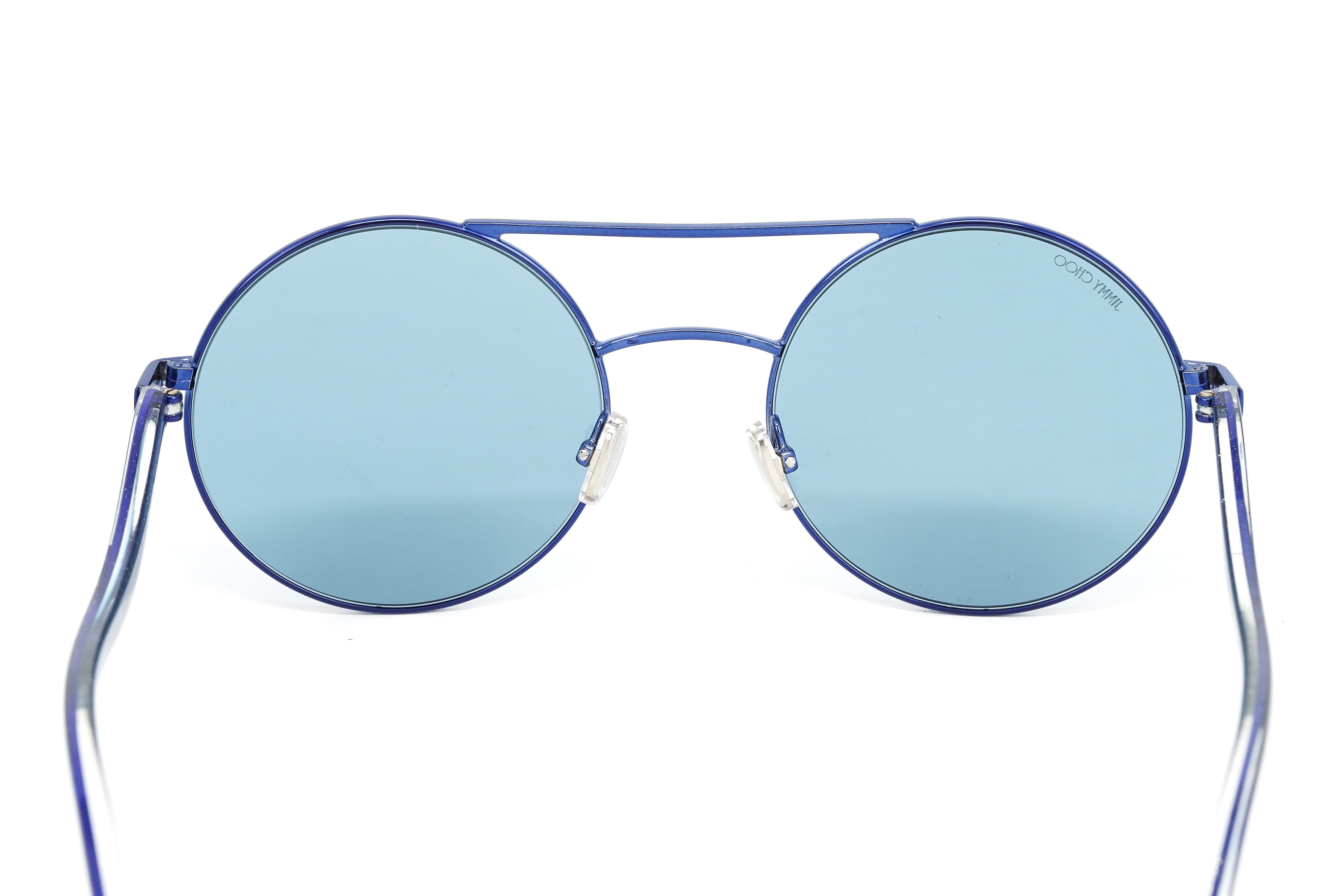 Jimmy Choo Women's Sunglasses Round Browline Blue MAELLE/S ZI9-GR8 Sunglasses