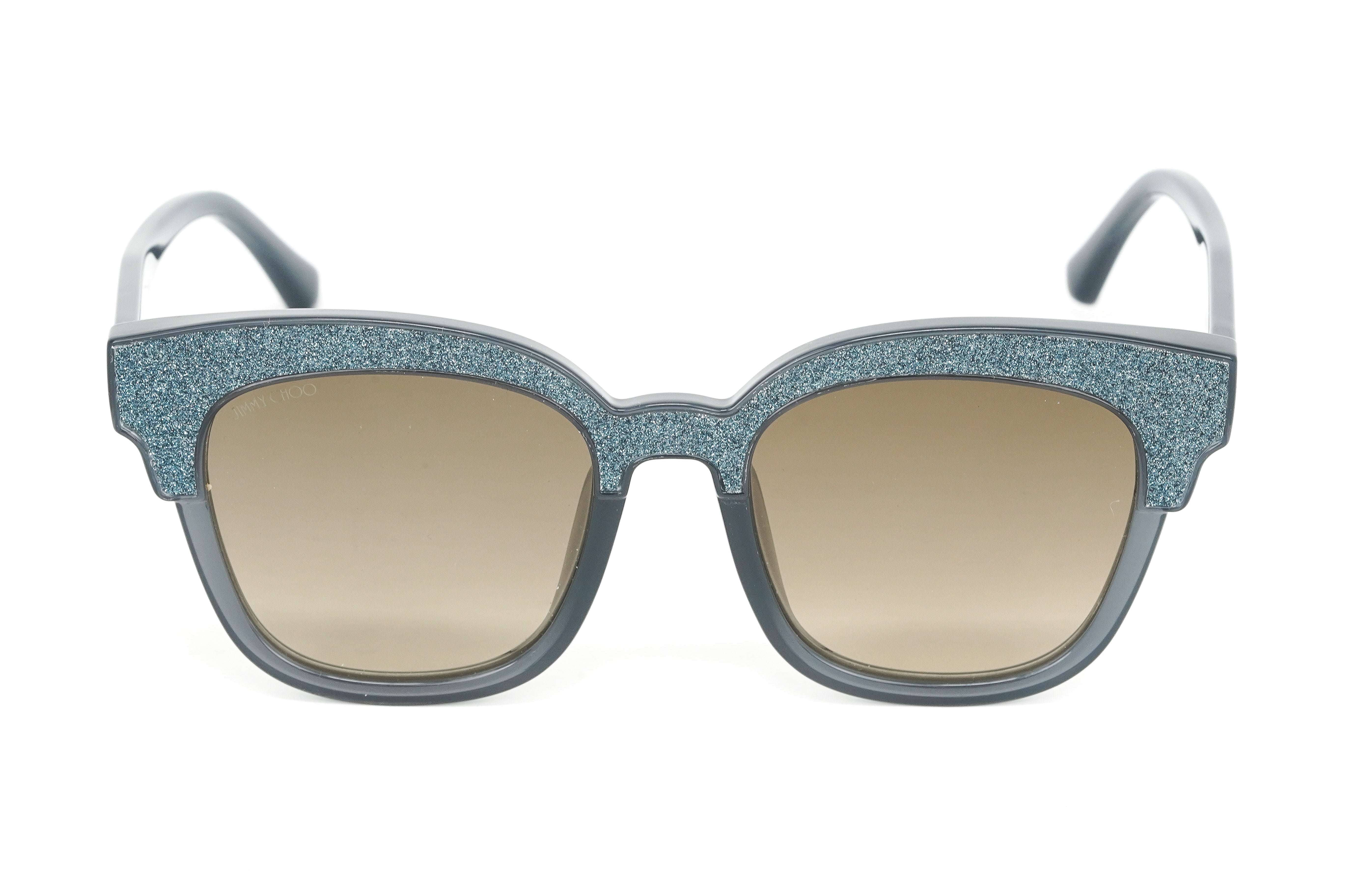 Jimmy Choo Women's Sunglasses Classic Square Grey Glitter MAYELA/S 18V-GR8 Sunglasses