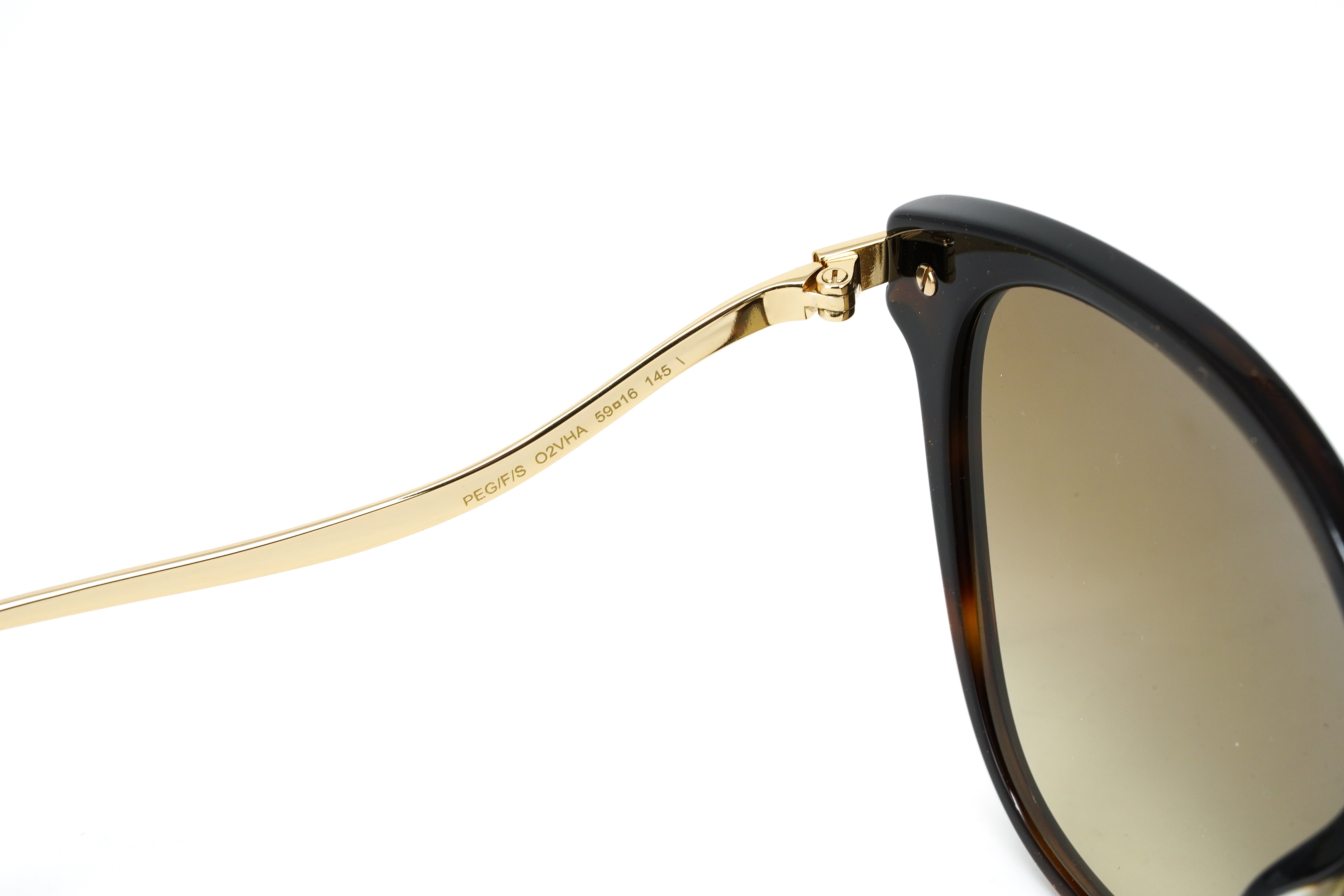 Jimmy Choo Women's Sunglasses Classic Square Tortoise/Gold PEG/F/S O2V-GR8 Sunglasses