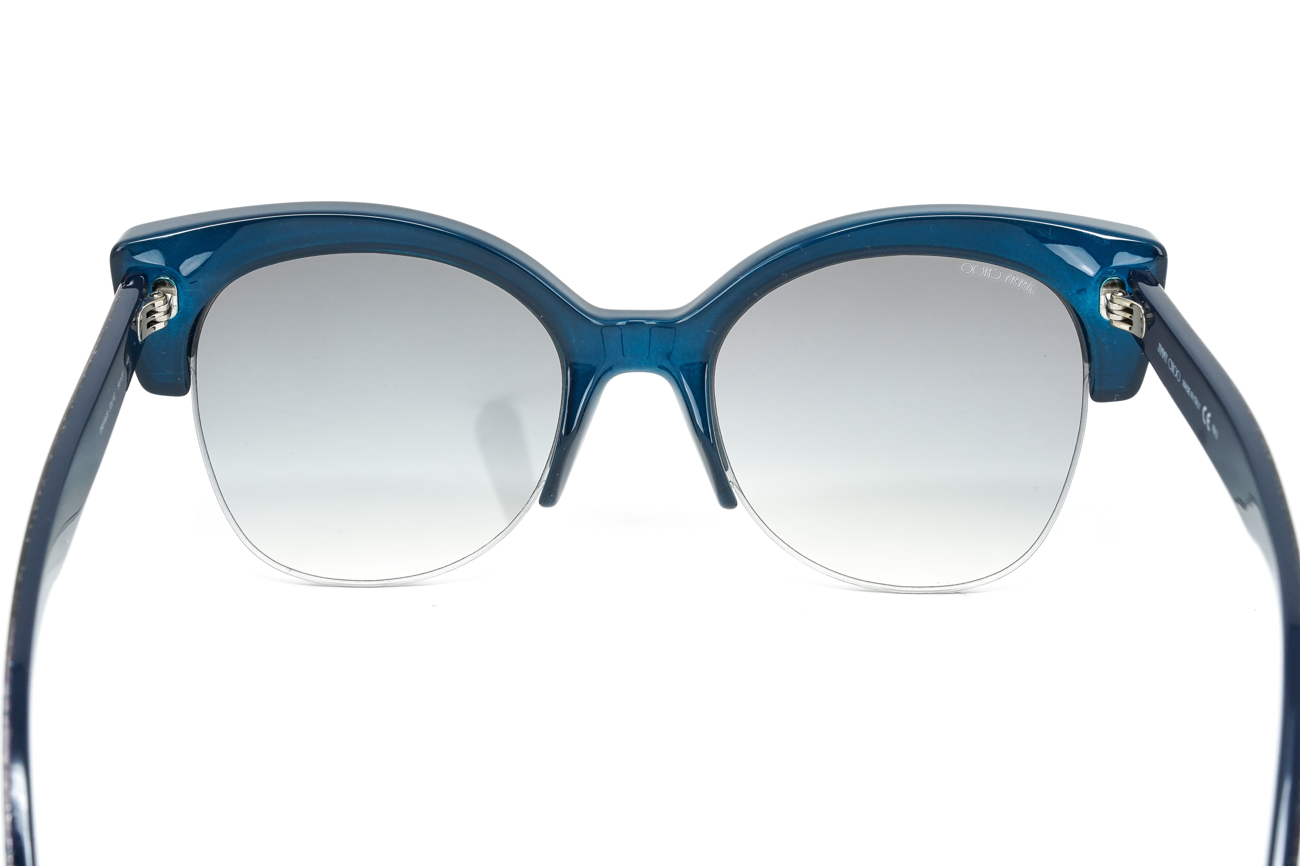 Jimmy Choo Women's Sunglasses Classic Square Navy Glitter PRIYA/S JOJ-GR8 Sunglasses