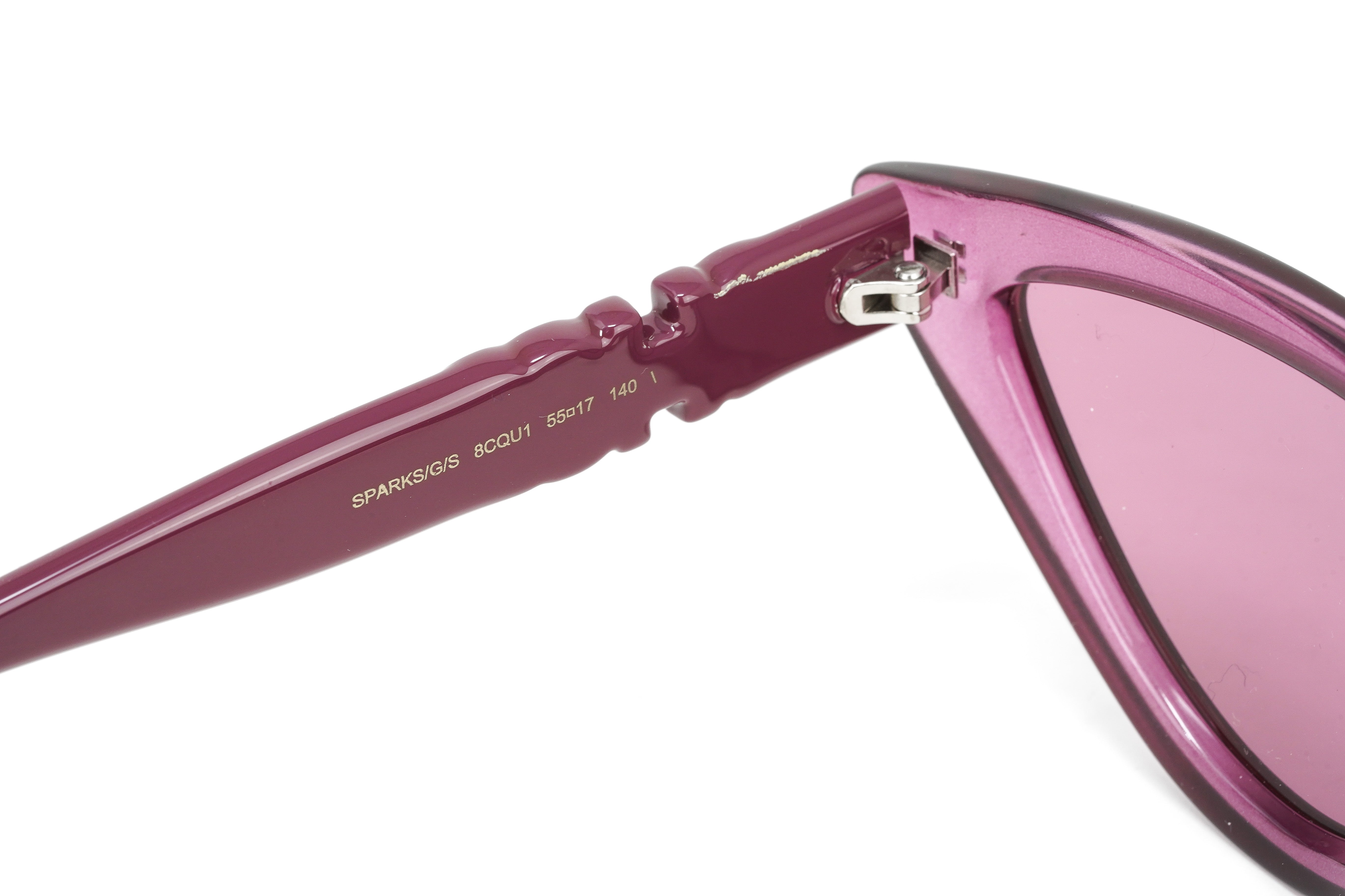 Jimmy Choo Women's Sunglasses Angular Cat Eye Pink SPARKS/G/S 8CO-GR8 Sunglasses