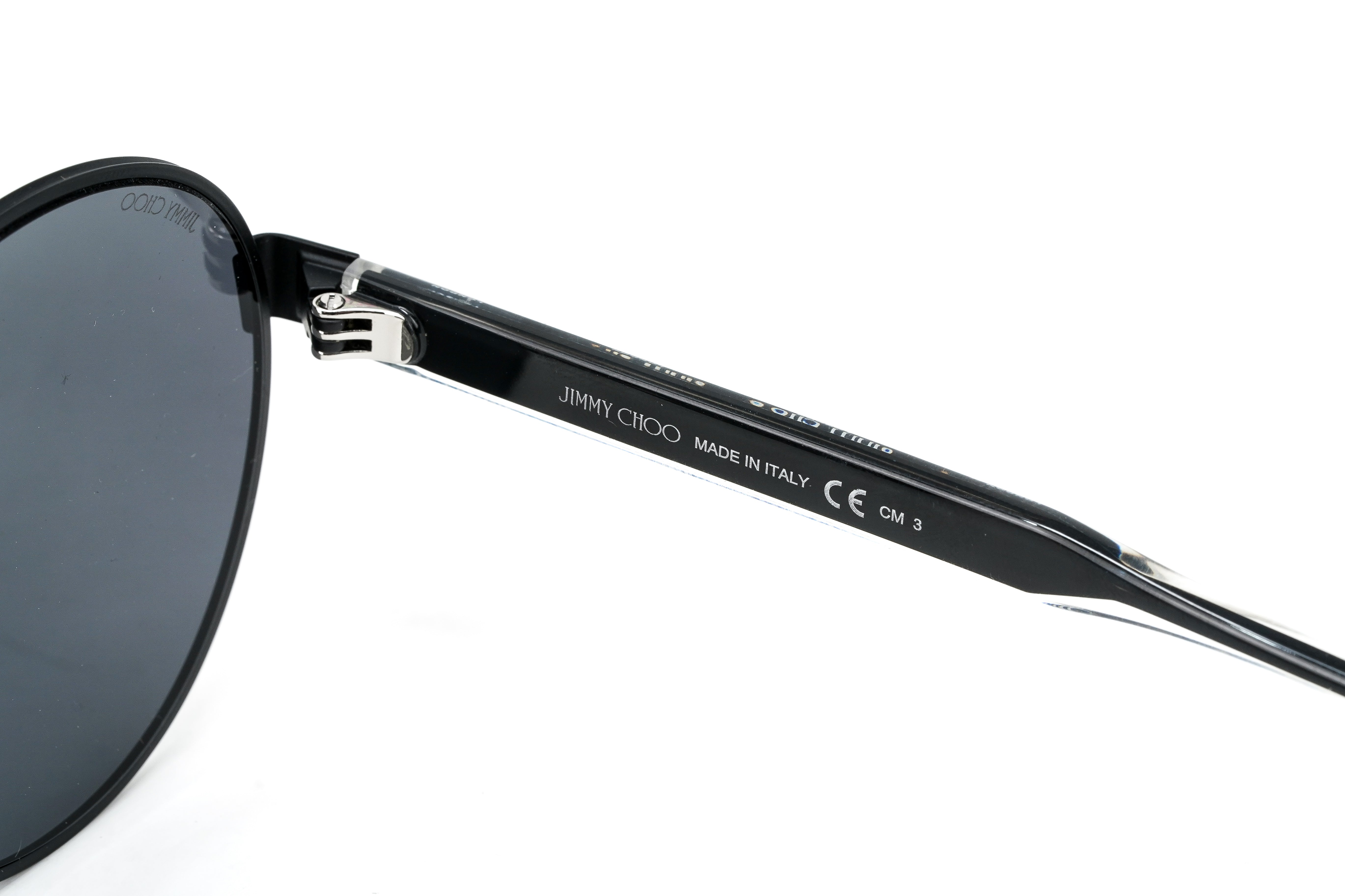 Jimmy Choo Unisex Sunglasses Round Browline Matte Black YANN/S 807-GR8 Sunglasses