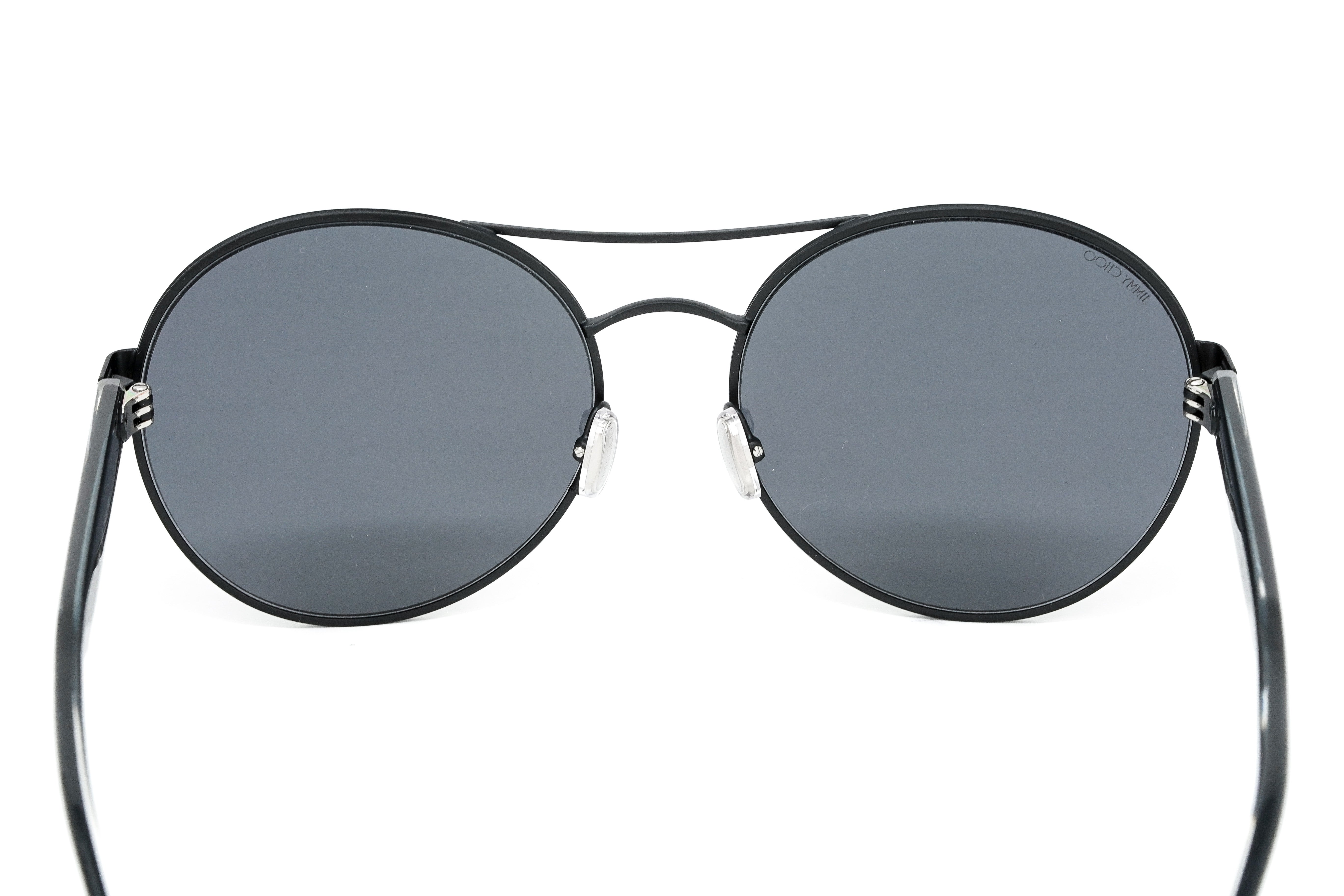 Jimmy Choo Unisex Sunglasses Round Browline Matte Black YANN/S 807-GR8 Sunglasses