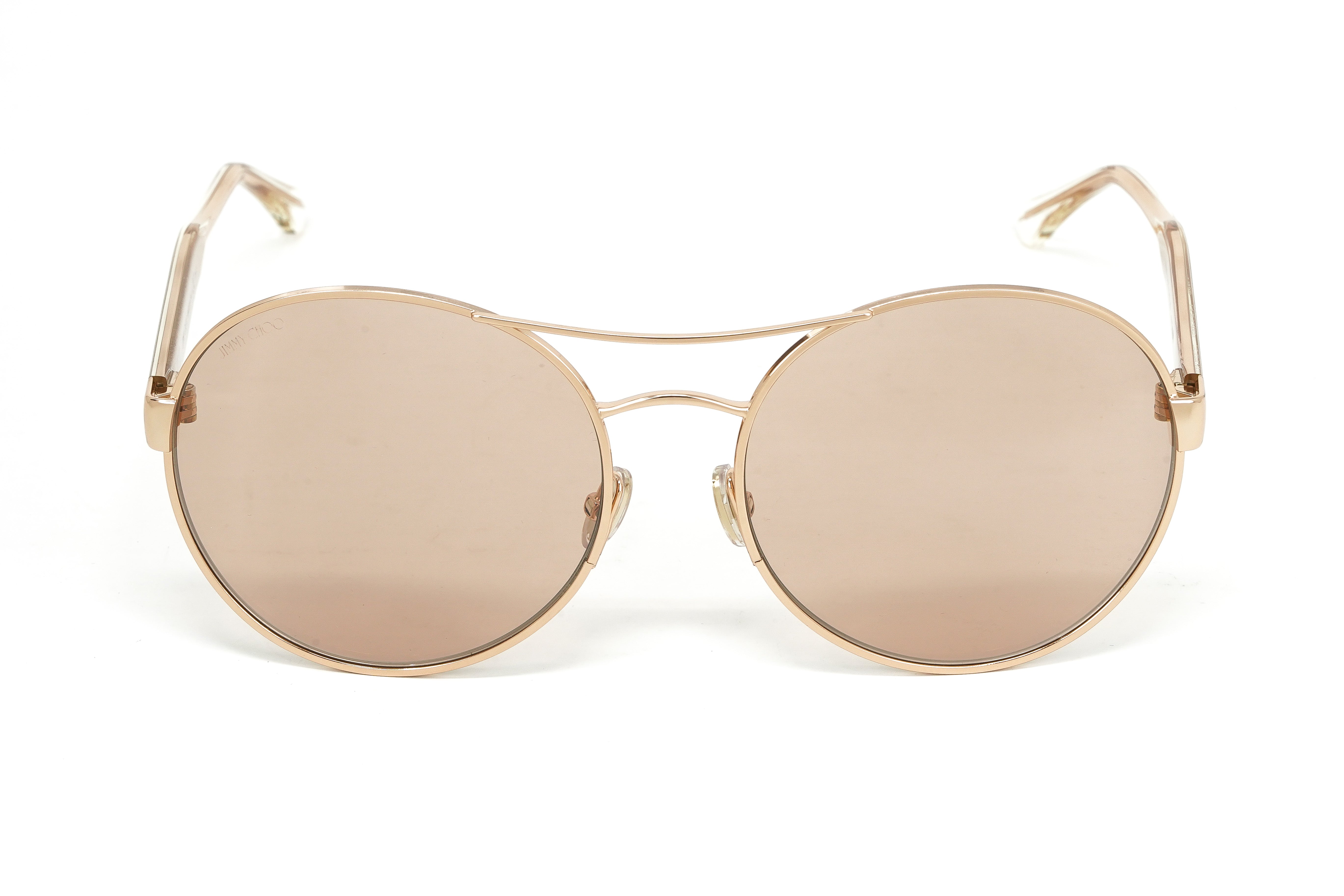 Jimmy Choo Unisex Sunglasses Round Browline Pink YANN/S DDB-GR8 Sunglasses