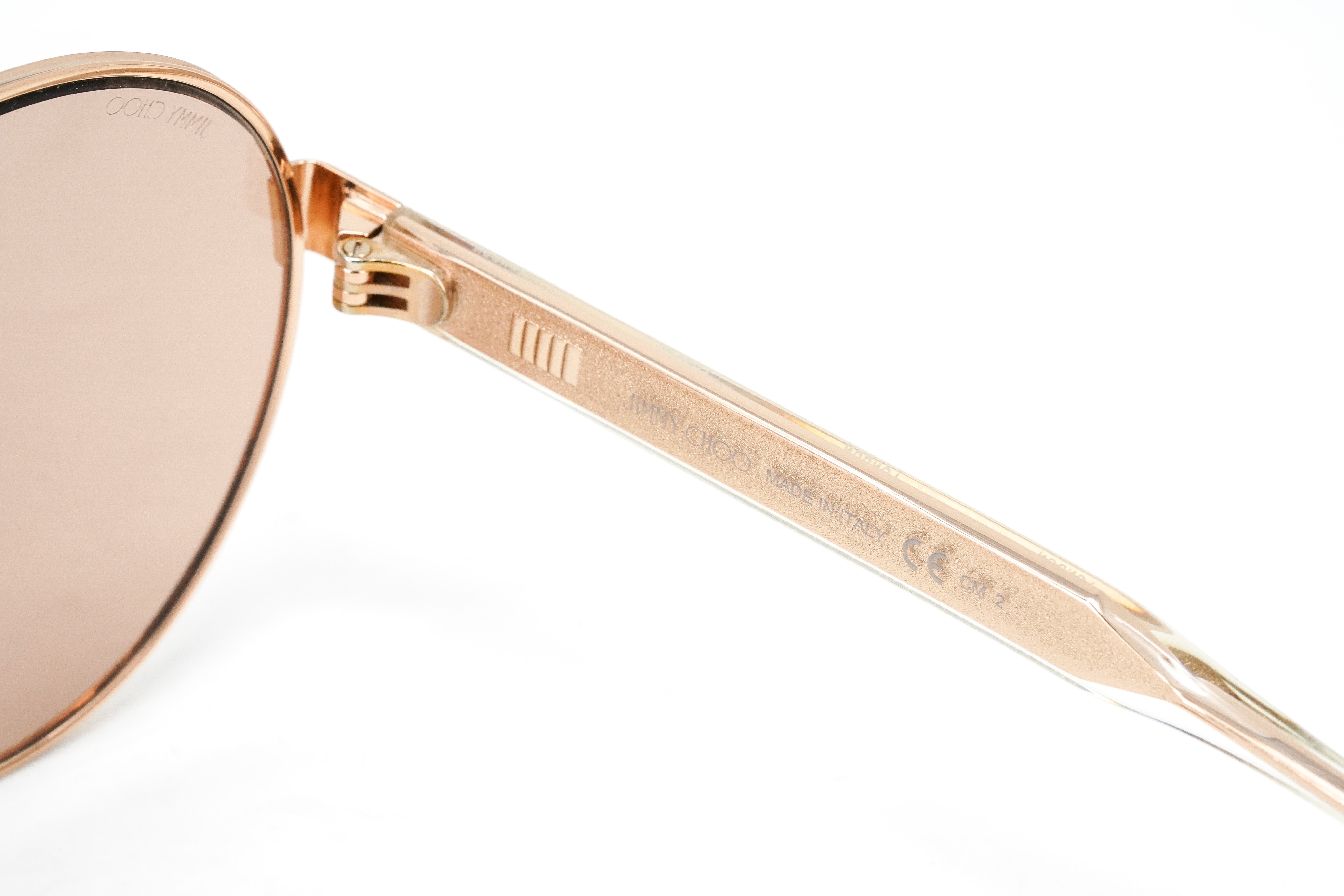 Jimmy Choo Unisex Sunglasses Round Browline Pink YANN/S DDB-GR8 Sunglasses