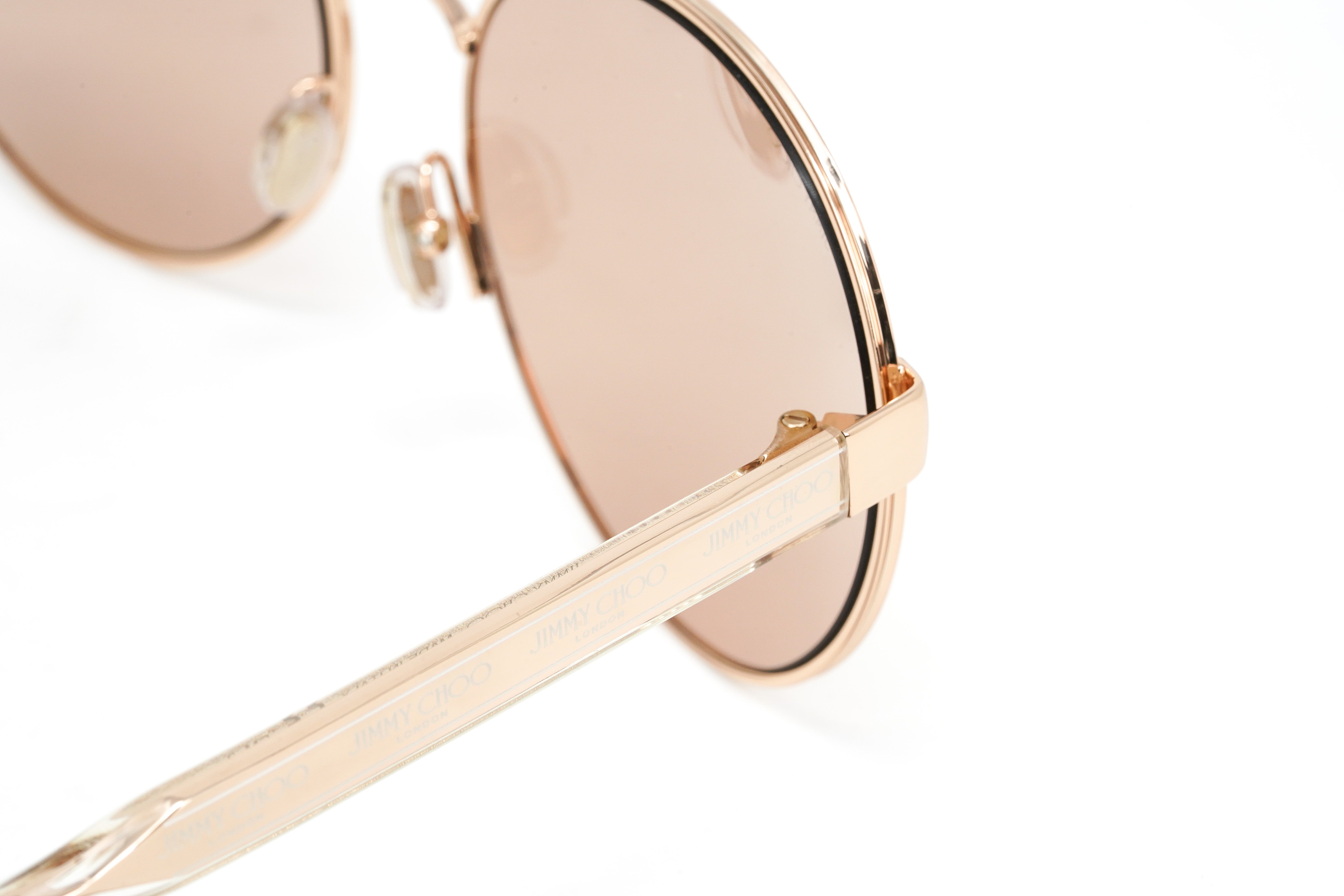 Jimmy Choo Unisex Sunglasses Round Browline Pink YANN/S DDB-GR8 Sunglasses